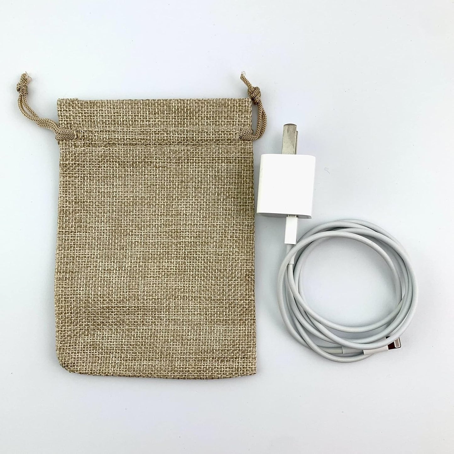 Palmhomee Pack of 25 Burlap Gift Bags with Drawstring Linen Jewelry Pouches Wedding Hessian Jute Bags for Birthday Jewelry and Treat Pouches Party Wedding Favors Gift Art and DIY Craft (4x5.6 Inch, Lavender)