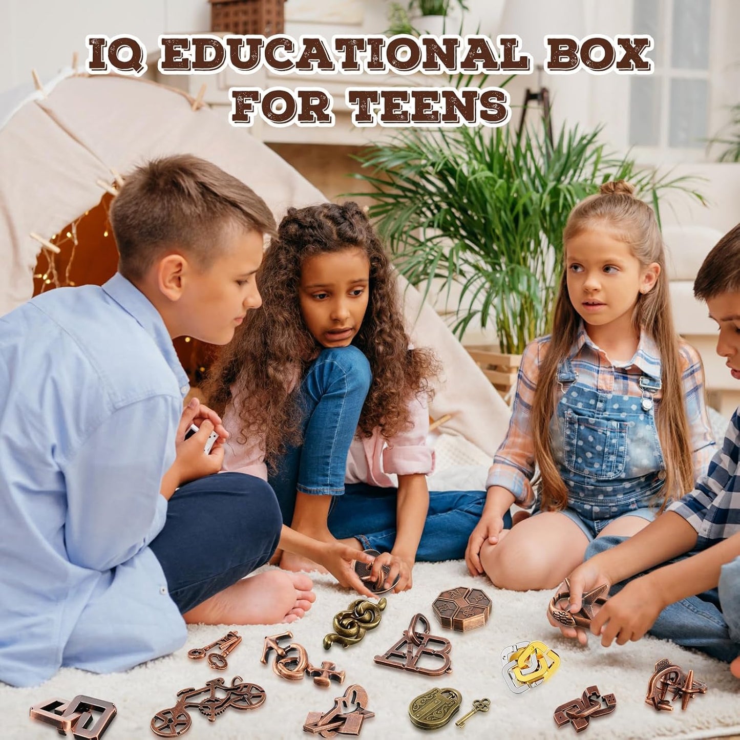 Yilloog 24 Pcs Metal Brain Teaser Puzzles Assortment for Adults Difficult Magic Puzzles Highly Hard Brain Games Iq Logic Test Disentanglement Game for Classroom Mind Challenge(Classic)