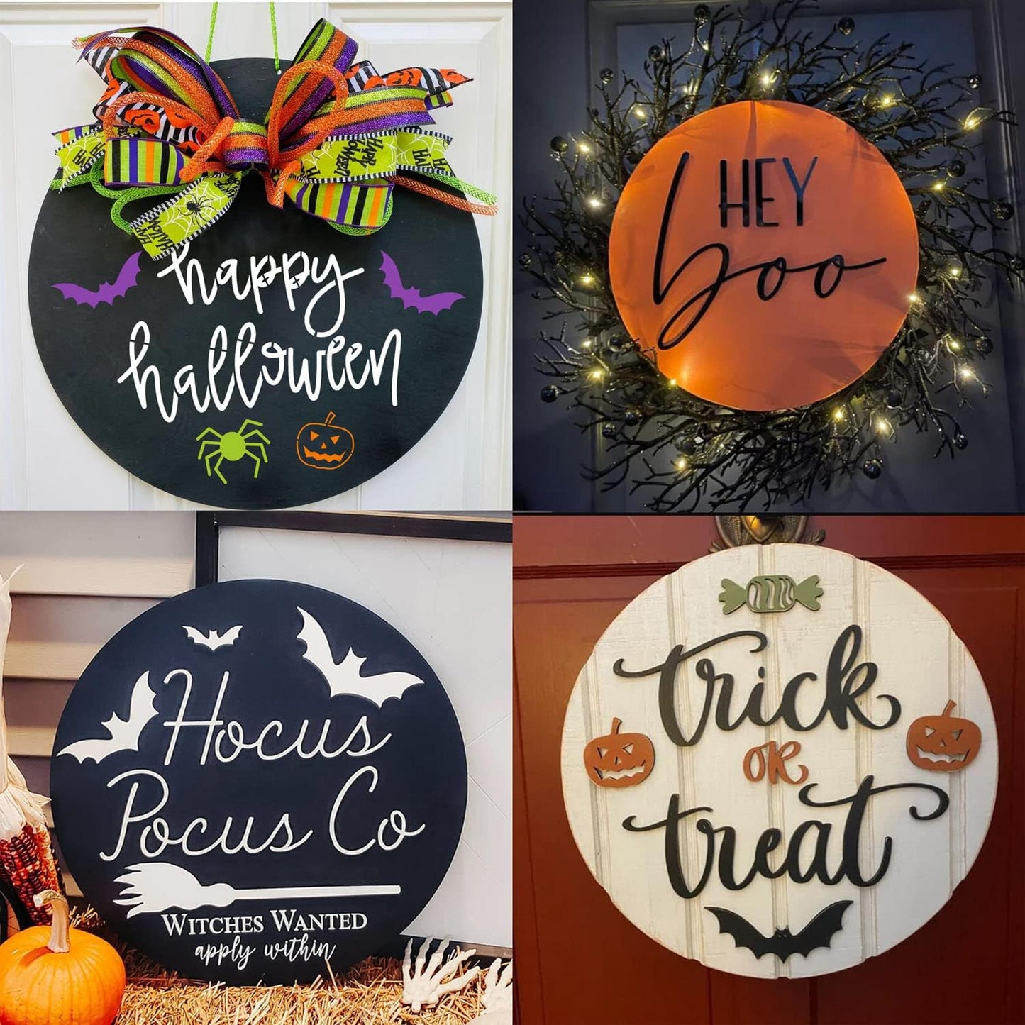 Halloween Stencils for Painting on Wood Large Halloween Stencil Skeleton Boo Hocus Pocus Templates for Porch Sign Door Hanger Decor