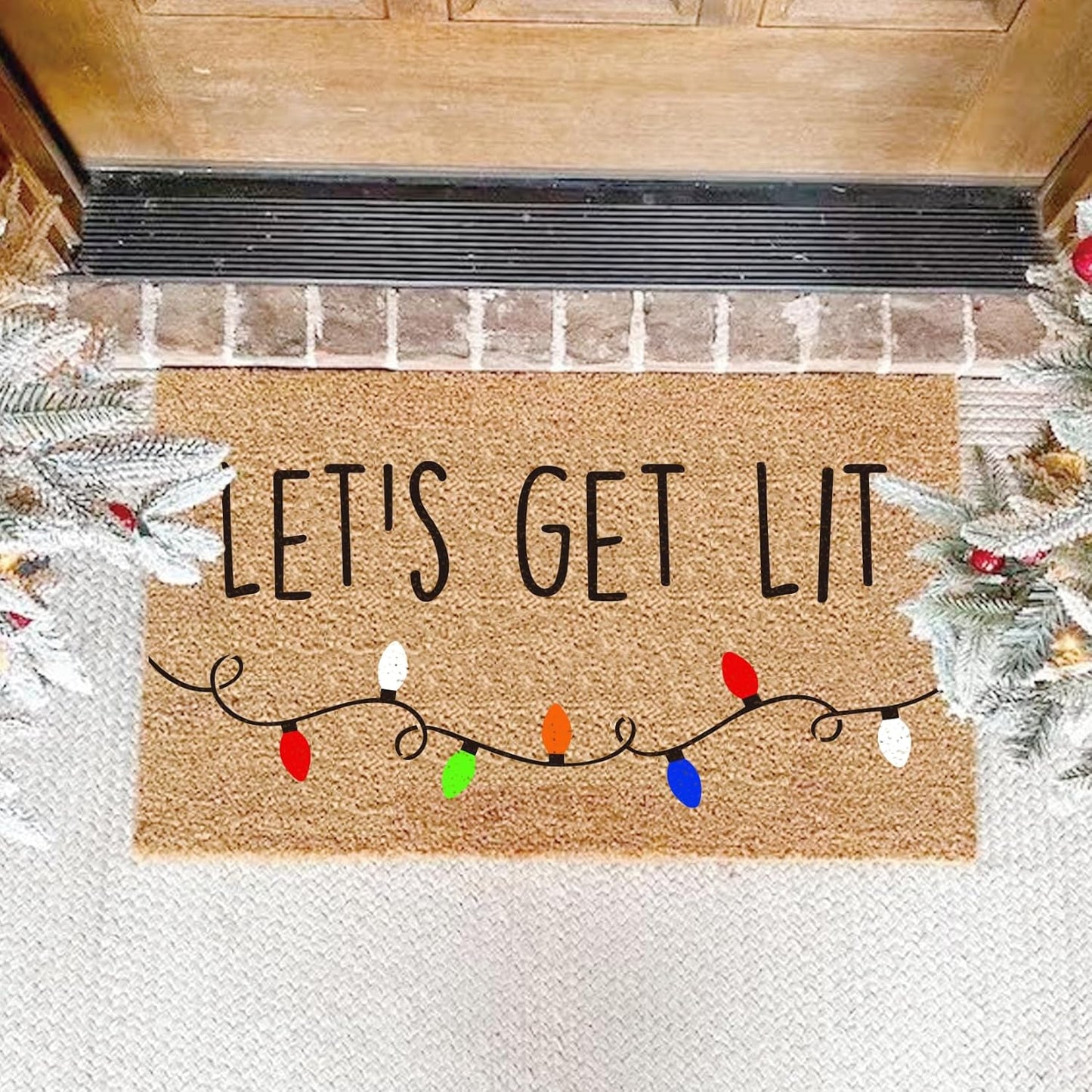 Christmas Stencils for Door Mats Reusable Large Doormat Stencils for Painting Christmas Stencil Merry Christmas Tree Templates for Doormats Wood Sign Door Hang Crafts (lets10)