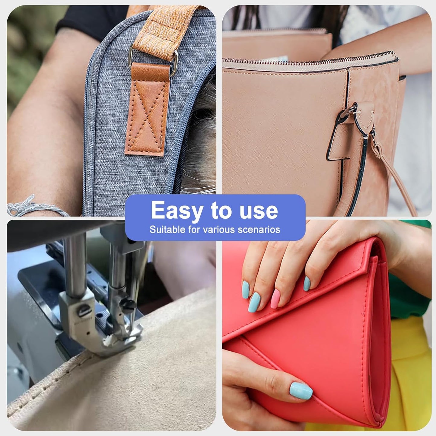 Extra Strong Bonded Nylon Thread #92 Tex90 – 16 OZ, 4200yds, Versatile Stitching Solution for Leather, Upholstery, Canvas Repair and More (Beige)