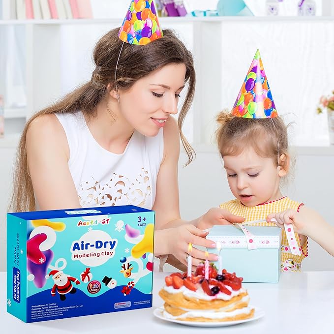 Air Dry Clay 156 Colors, Modeling Clay for Kids, Model Magic Clay, DIY Molding Clay Kit with Sculpting Tools, Soft and Non-Sticky, Arts and Crafts Gift for Boys Girls Kids