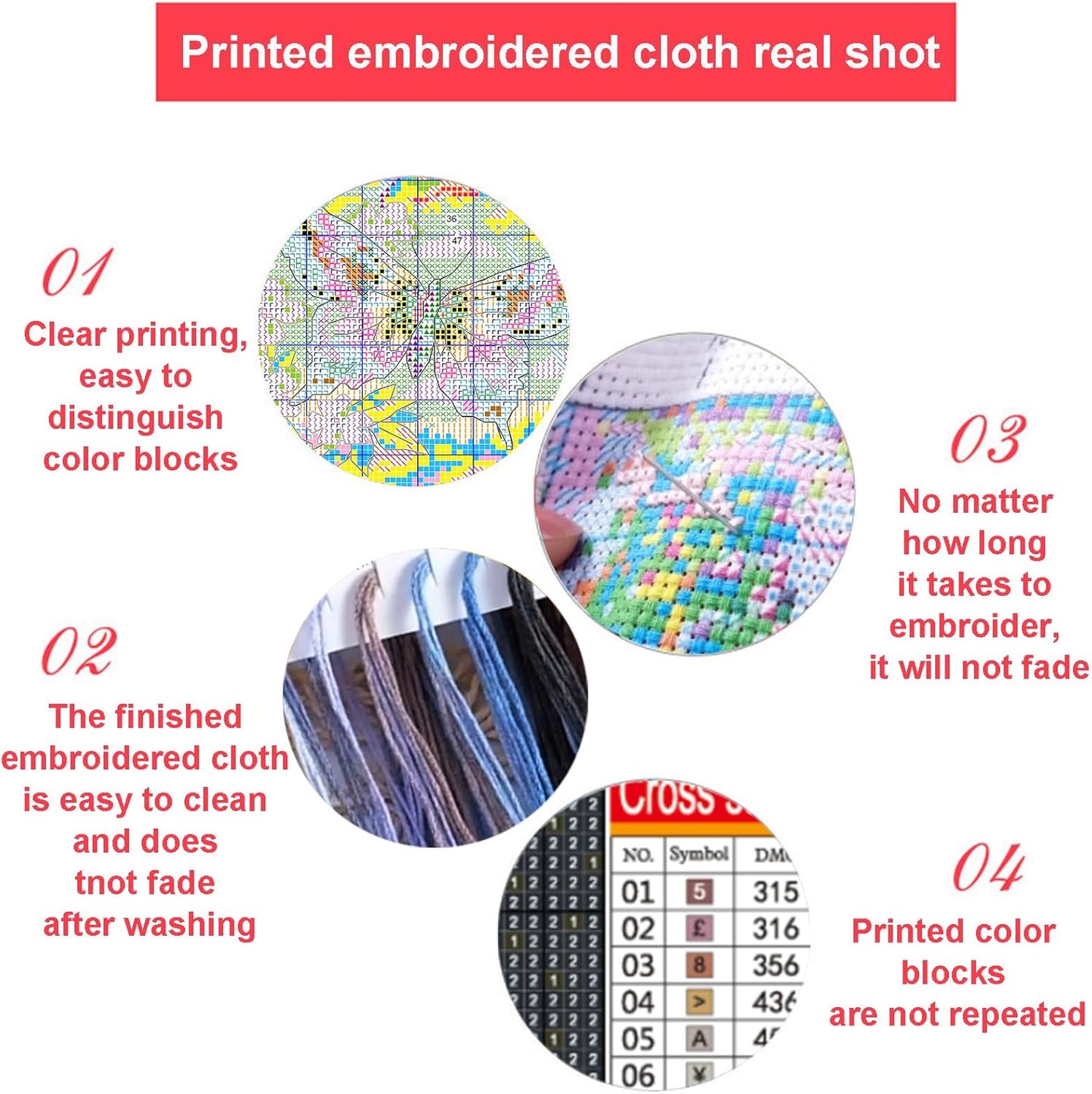 51buyoutgo 11CT Stamped Cross Stitch Kits for Adults - 16x16 in Beginner Embroidery Kit with Easy Funny Washable Seaside Landscape Pattern, Pre Printed Fabric for DIY Home Decor, Gifts, Stress Relief