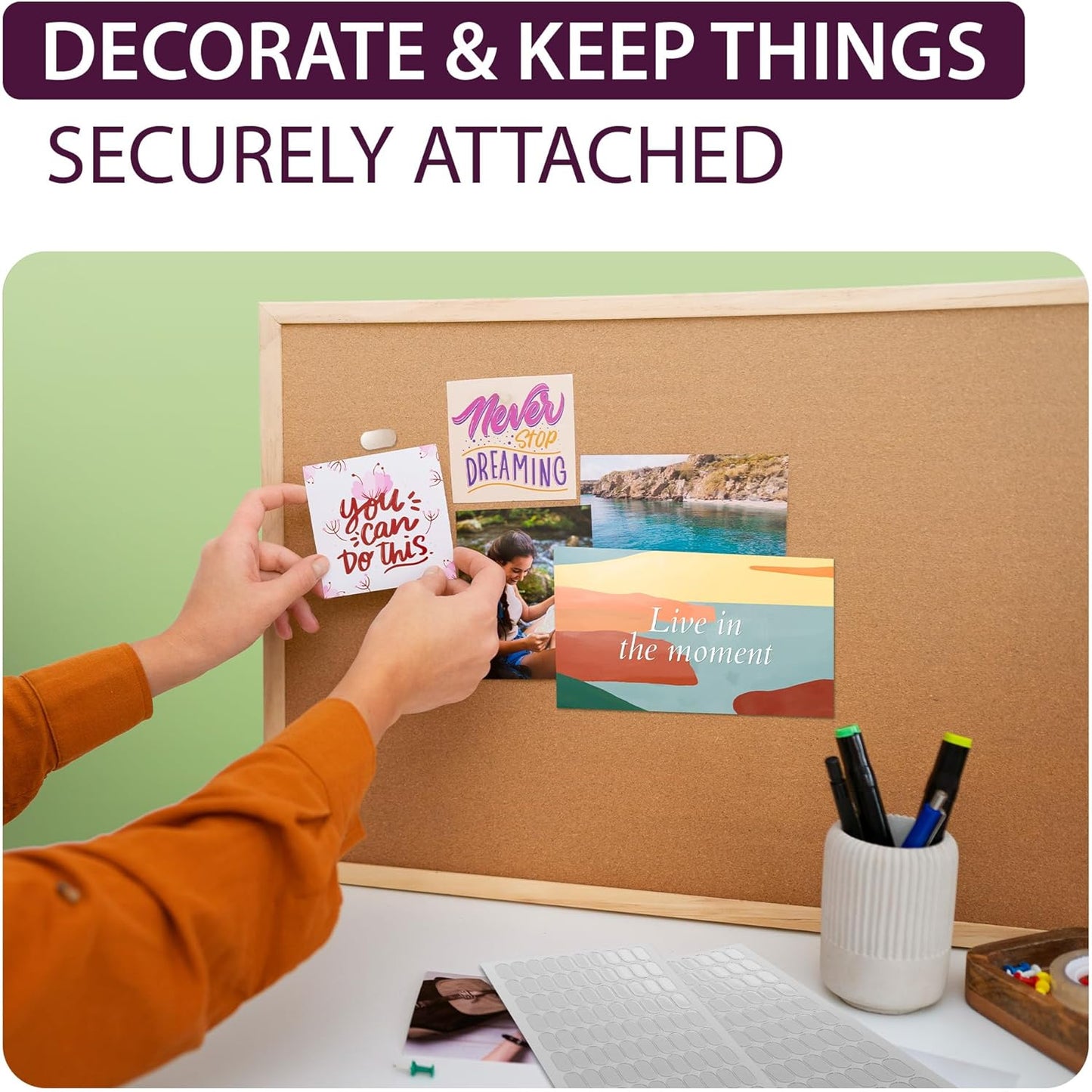 Large Sticky Dots 200PCs - Clear Glue Gel Dots Removable - Self Adhesive Dots Double Sided - Sticky Tack for Collectibles, Figurines Home Decor, Arts and Crafts