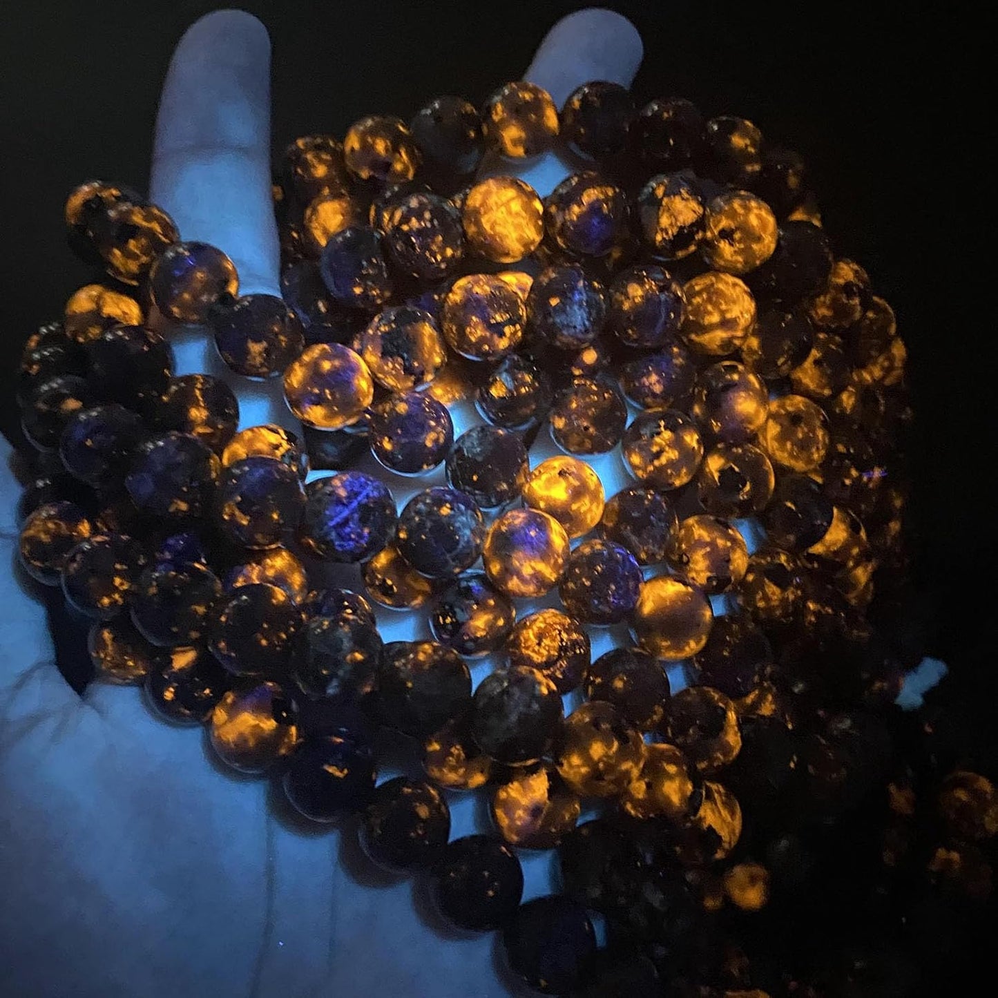 29pcs 12mm Natural Flame Yooperlite Stone Beads Round Healing Energy Power Stone Beads for Jewelry Making DIY Bracelet Necklace Earrings 15" (Flame Stone, 12mm)