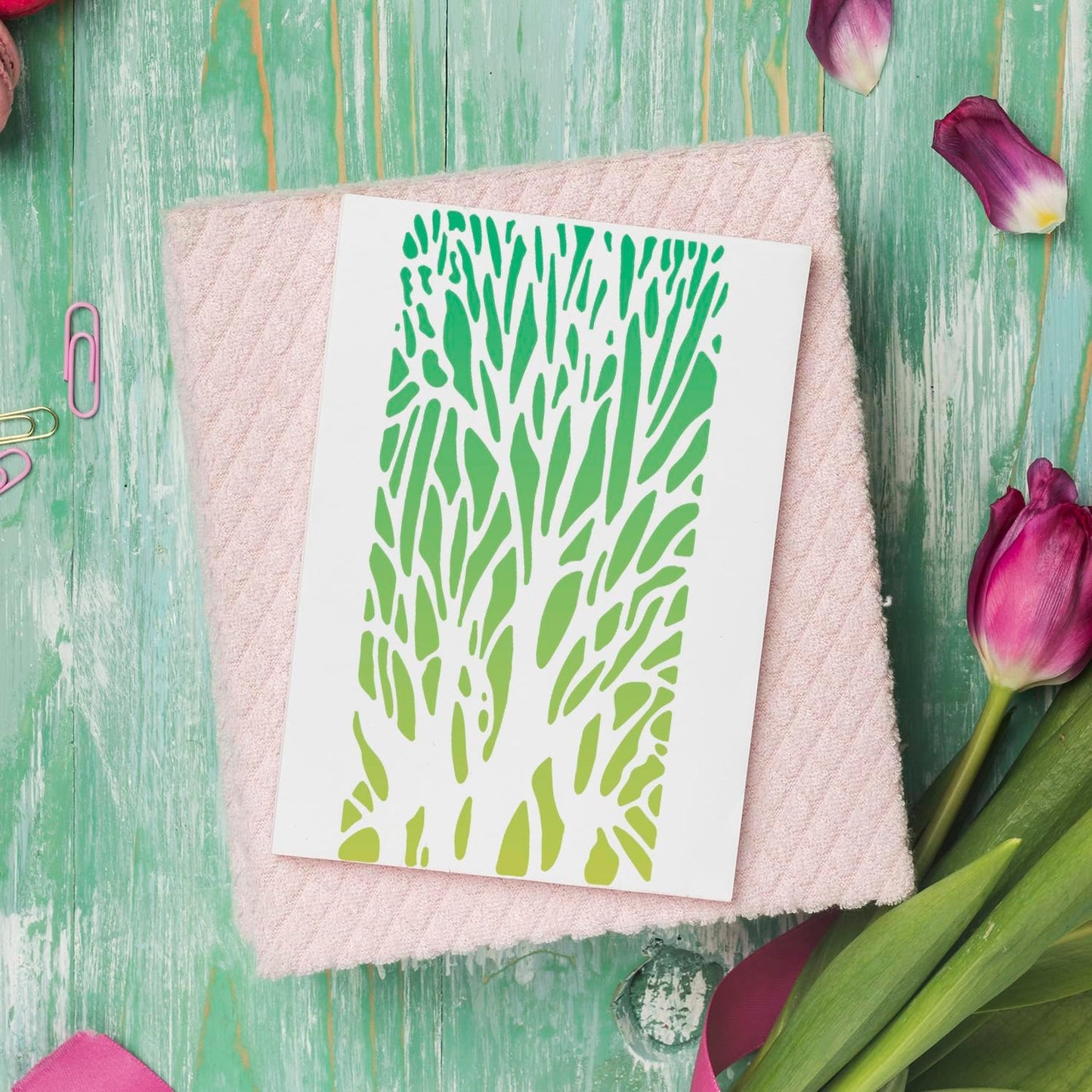 Floral Stencils for Crafts Reusable Damask Texture Stencils for Painting Background Stencil Drawing Templates for Wood Canvas Furniture Scrapbooking