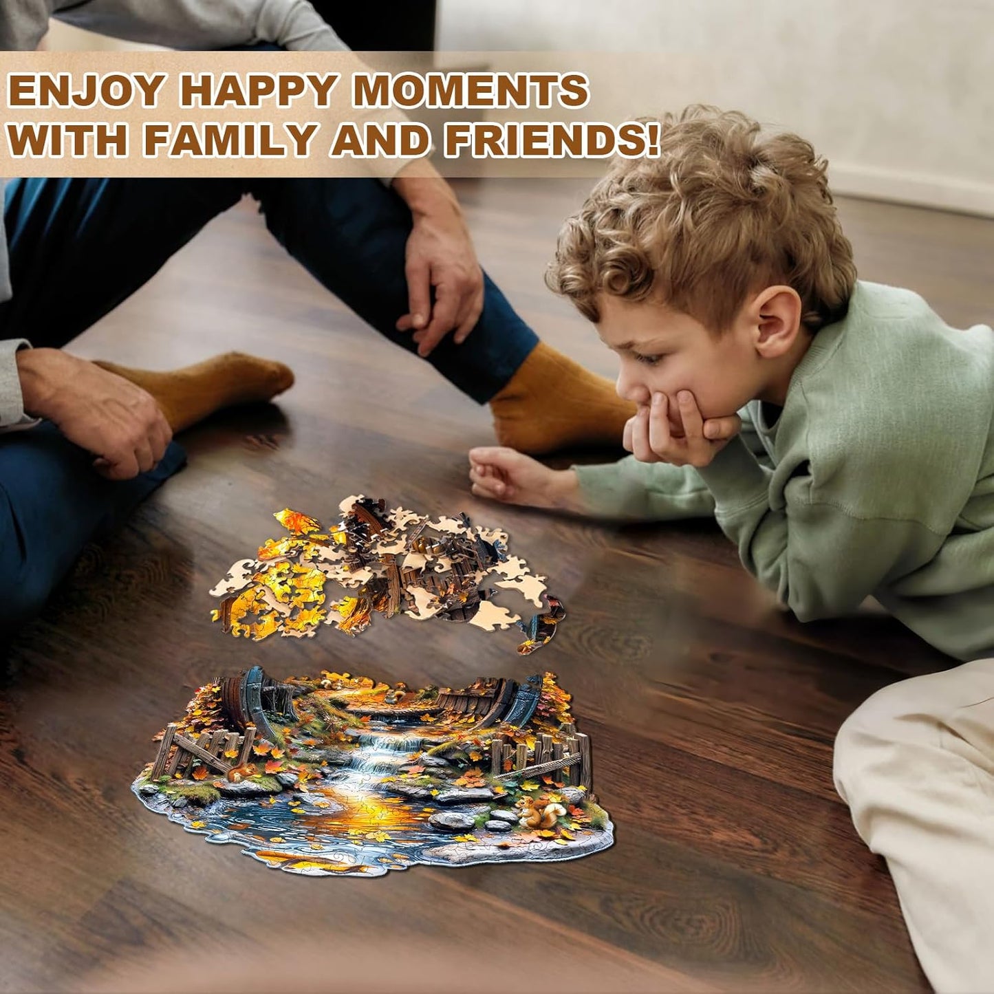 Wooden Puzzles for Adults, Barrel of Autumn Puzzles, Wood Adult Puzzle, Birthday Gifts for Puzzle Lover (L-13.4 * 13.4 in 275pcs)