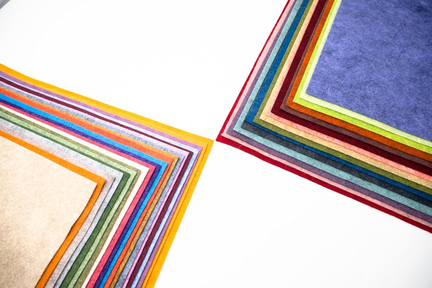 Merino Wool Blend Felt, 35 Pieces, Assorted Heathered Colors, Made in USA, Crafting and Sewing (6""X6"")