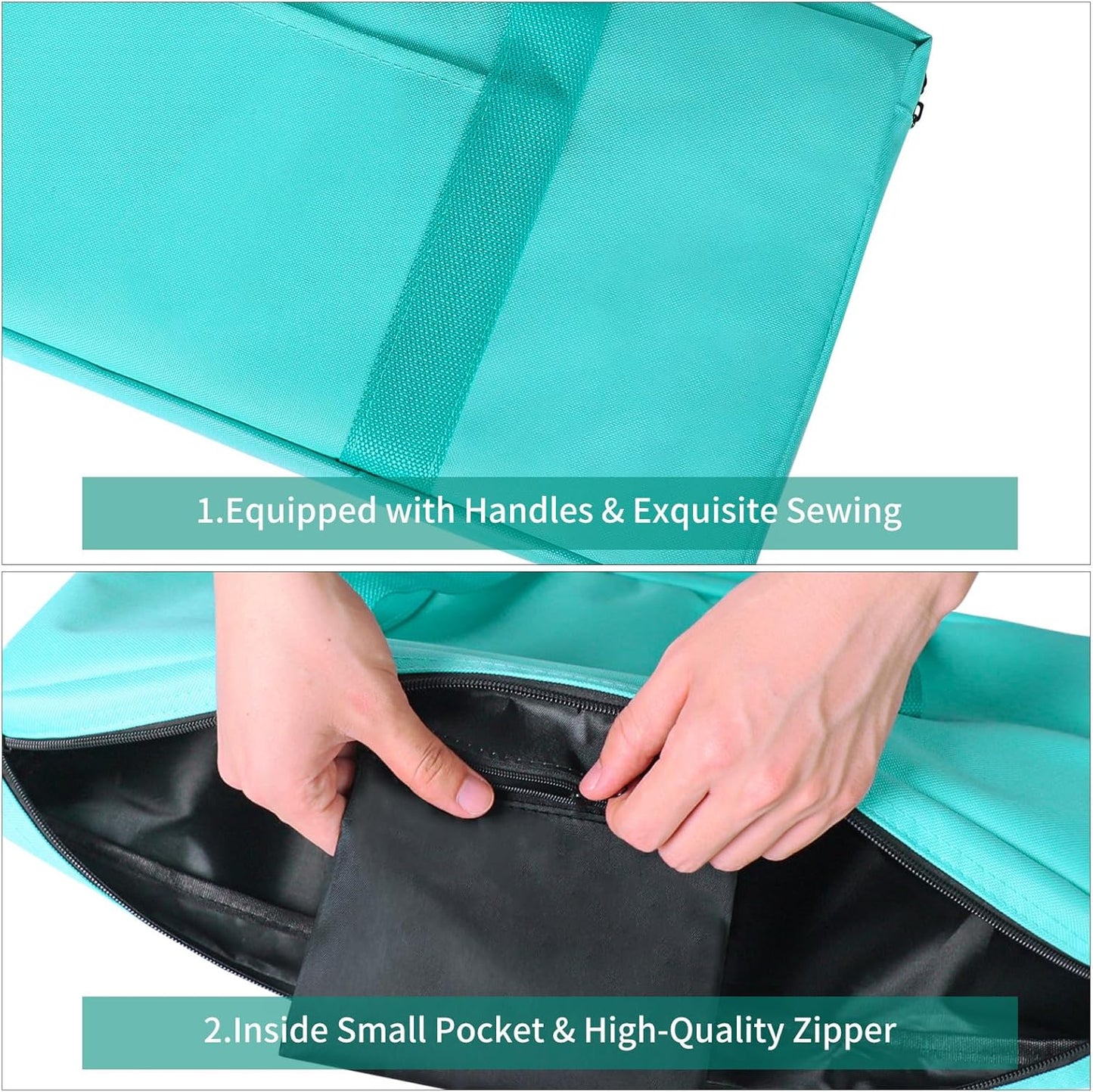 American Mahjong Game Set, 166 Light Green Tiles, 4 All-in-One Color Rack/Pushers, Complete Mahjong Tile Set, Light Green Carrying Bag