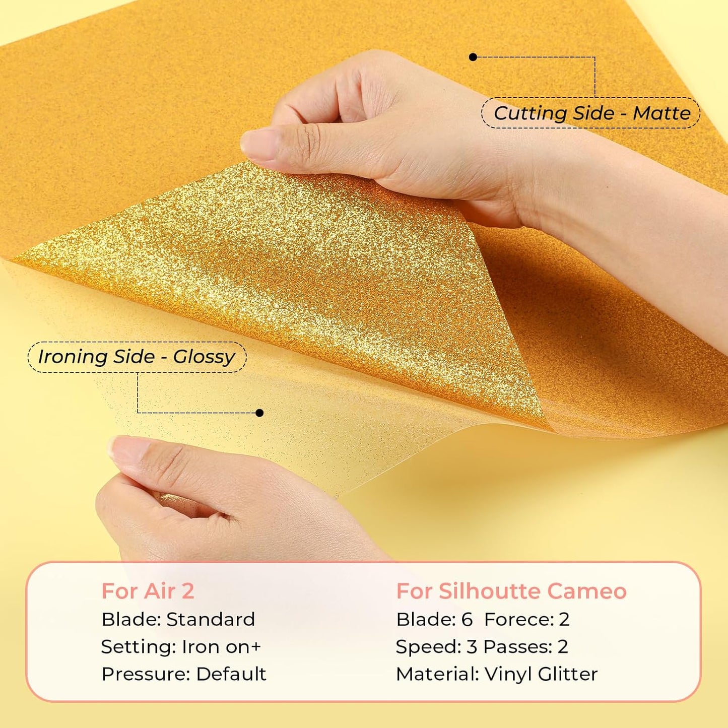 HTVRONT Glitter HTV Heat Transfer Vinyl Bundle: 10 Pack 12"x12" Iron on Vinyl for T-Shirt (1 PTFE Sheet Included), PU HTV Easy to Cut & Weed for Heat Design