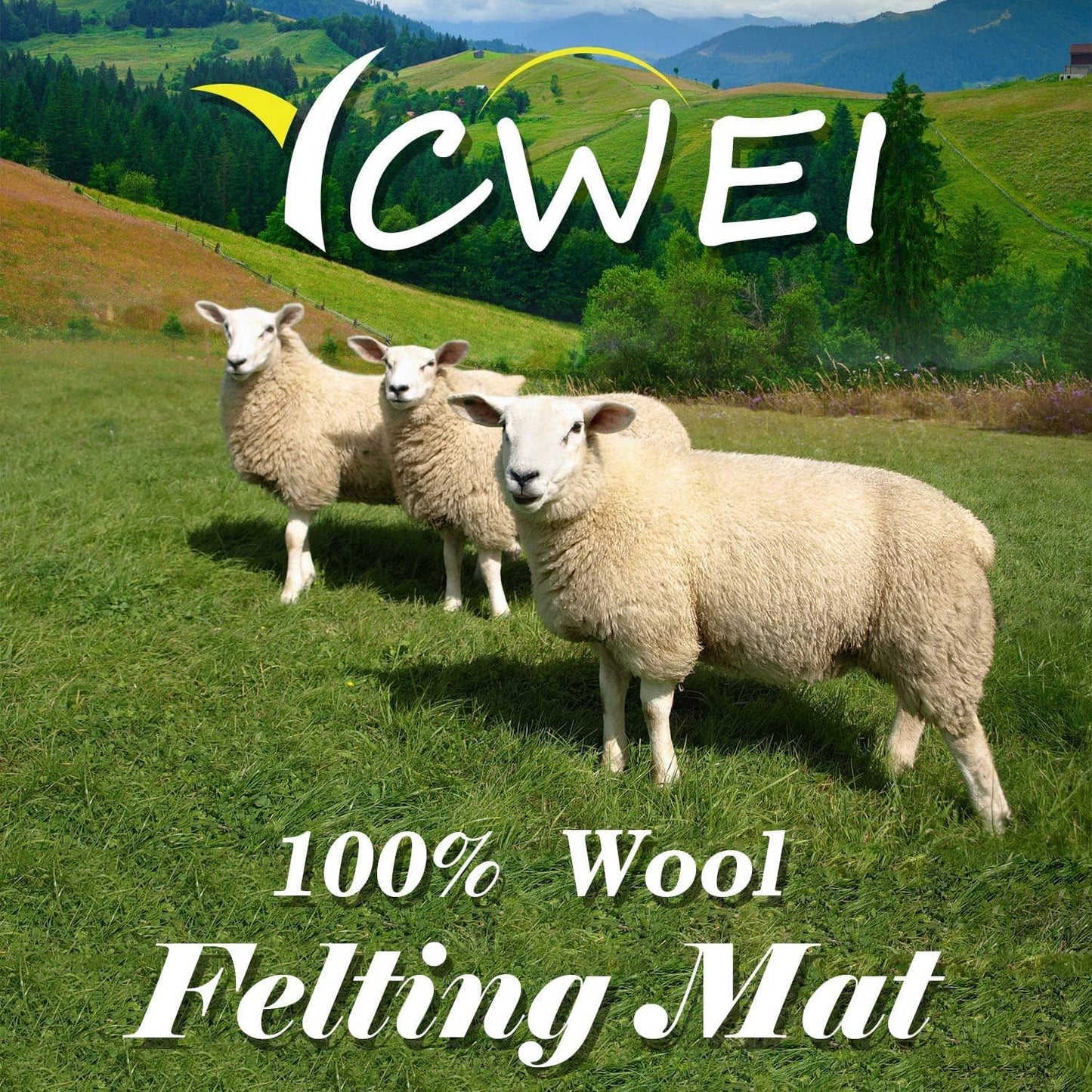 YCWEI YCWEI Needle Felting Pad,100% Natural Wool Needled Felting Mat, 5 x 6 x 1 inch Eco-Friendly Felting Block, Thick and Firm Needle Felting Base