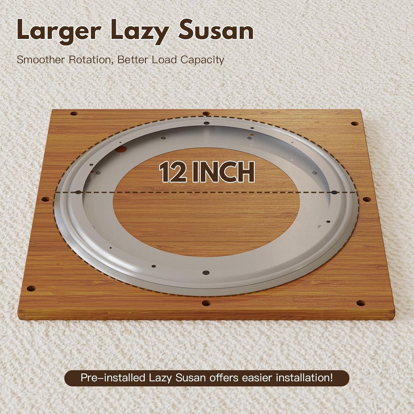 YOWOS Rotating Bookshelf Tower, 360 Display Spinning Bookcase, Bamboo Bookshelf Floor Standing Storage Rack, Wood Narrow Book Shelf Organizer for Kids&Adults (Walnut, 4 Tier)