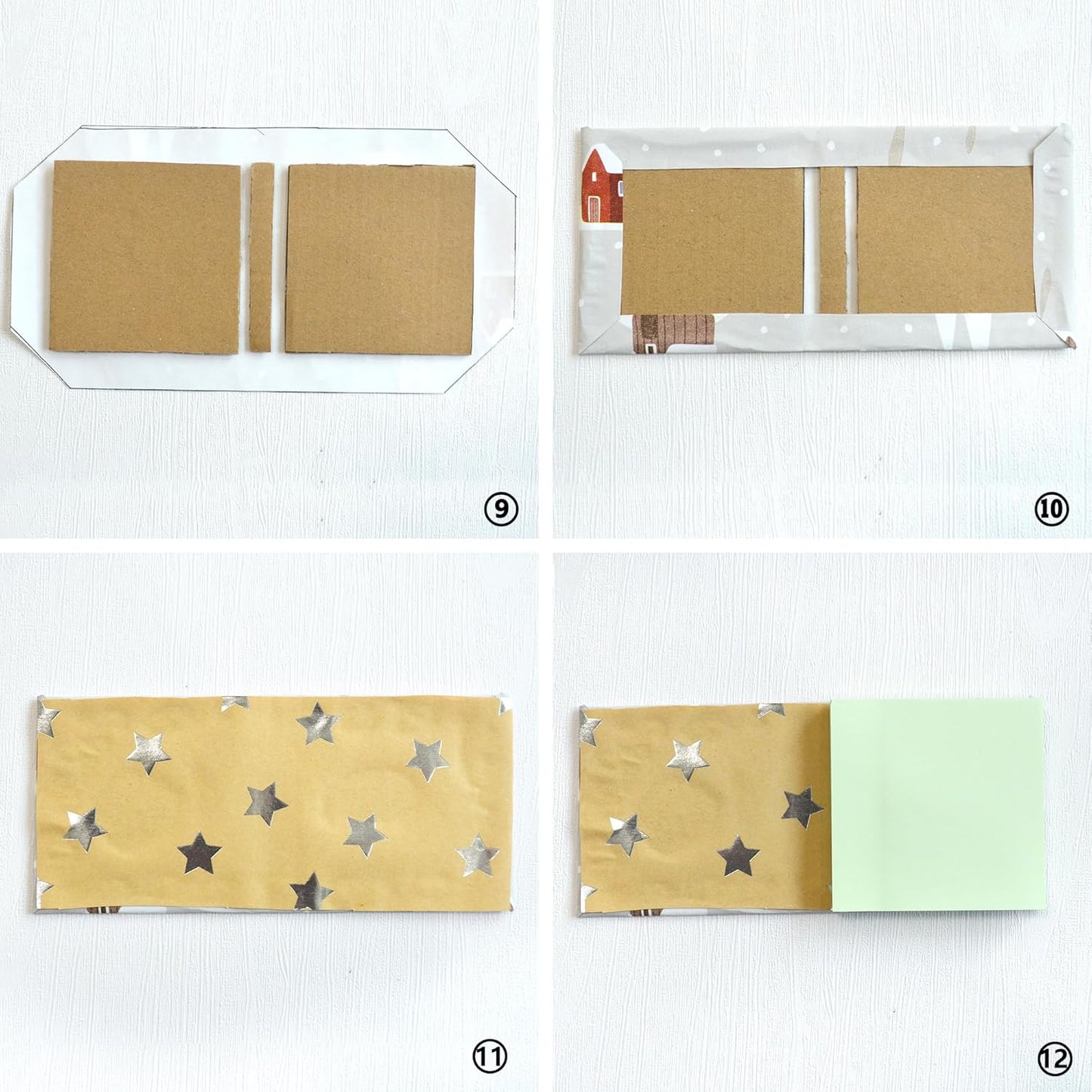 UPTTHOW 6Pcs Bookbinding Easy Scrapbooking Tool for Starter, Complete Great Stencils and Cutter Guide Kit Can Be Made into Notebook Calender Junk Journal Handbook