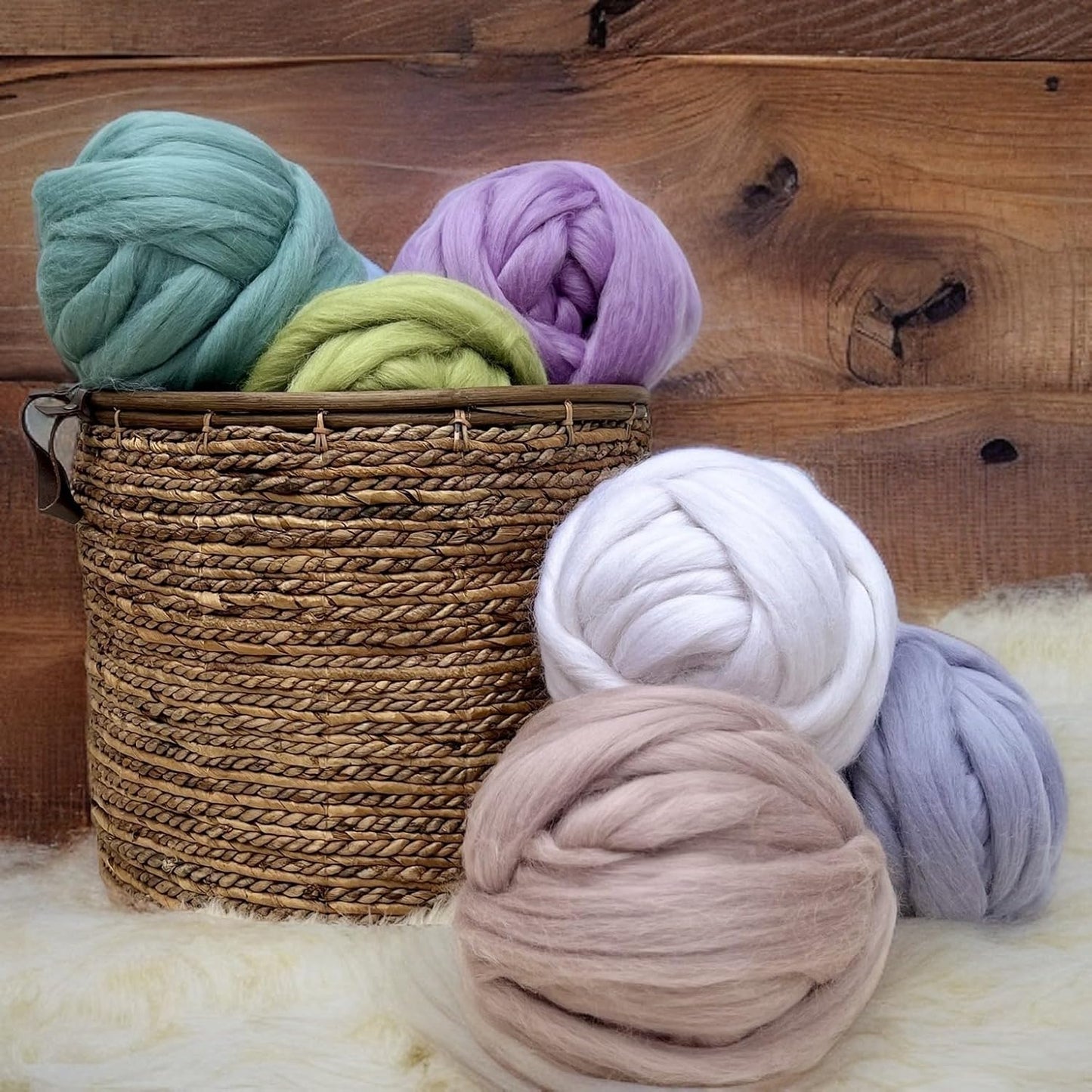 Revolution Fibers Dyed Corriedale Wool | 8 Ounces of Premium Combed Wool Top | 26 Micron, 100% Pure Corriedale Wool Roving, Ethically Sourced (Royal Damson Purple)