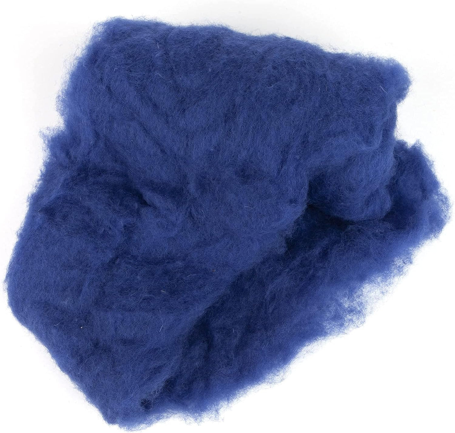 Desert Breeze Distributing Maori Wool Carded Batting, 100% Natural New Zealand Wool Made by DHG in Italy for Needle Felting, 3.5 OZ, 27 Micron, Color Evening Blue