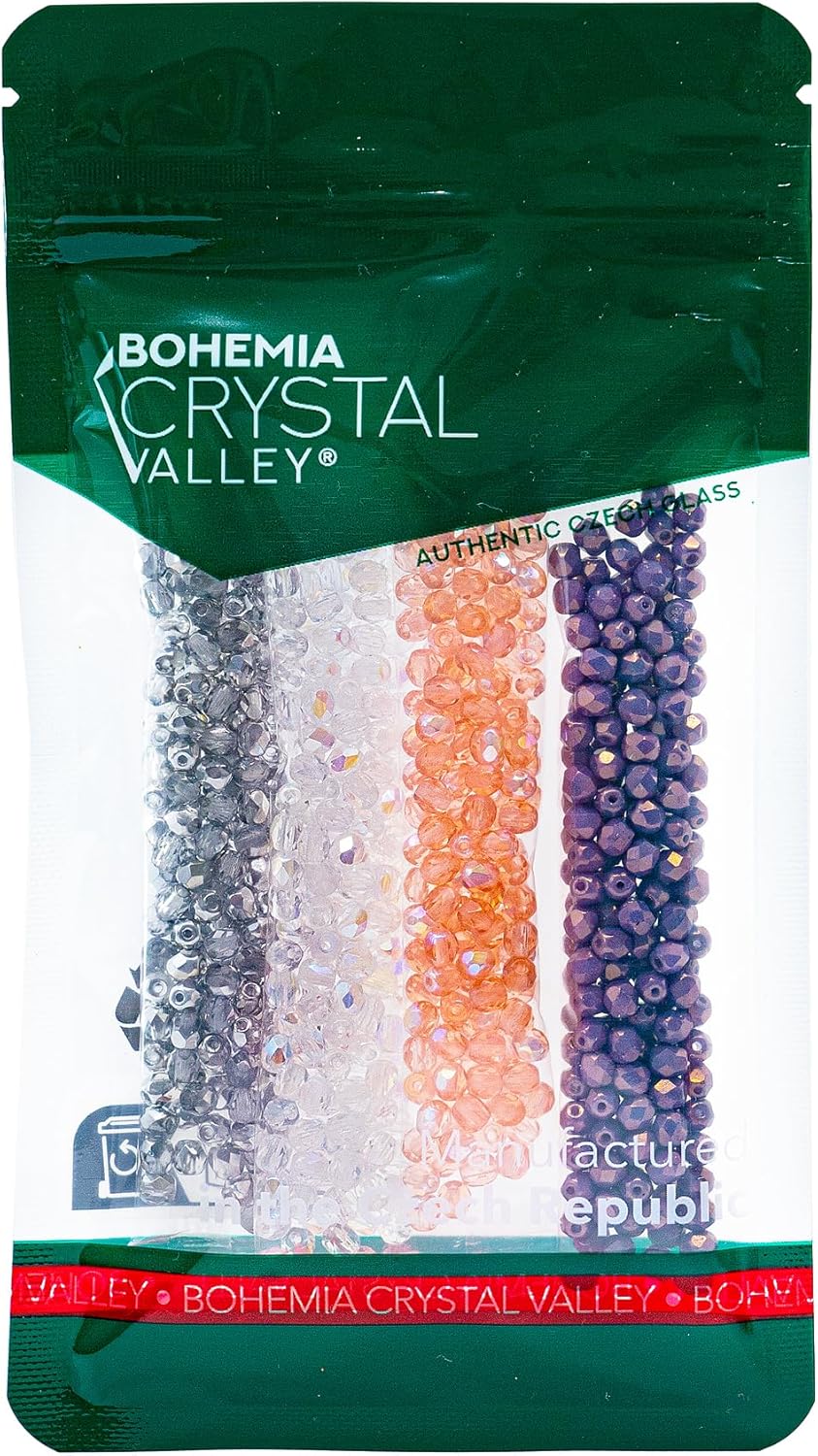 460+ Bead Kit of 4mm Bracelet Beads - Faceted Fire Polished Glass Beads for Jewelry Making Set, 4 Colors: Pink AB, Purple Luster, Crystal AB, Half Silver