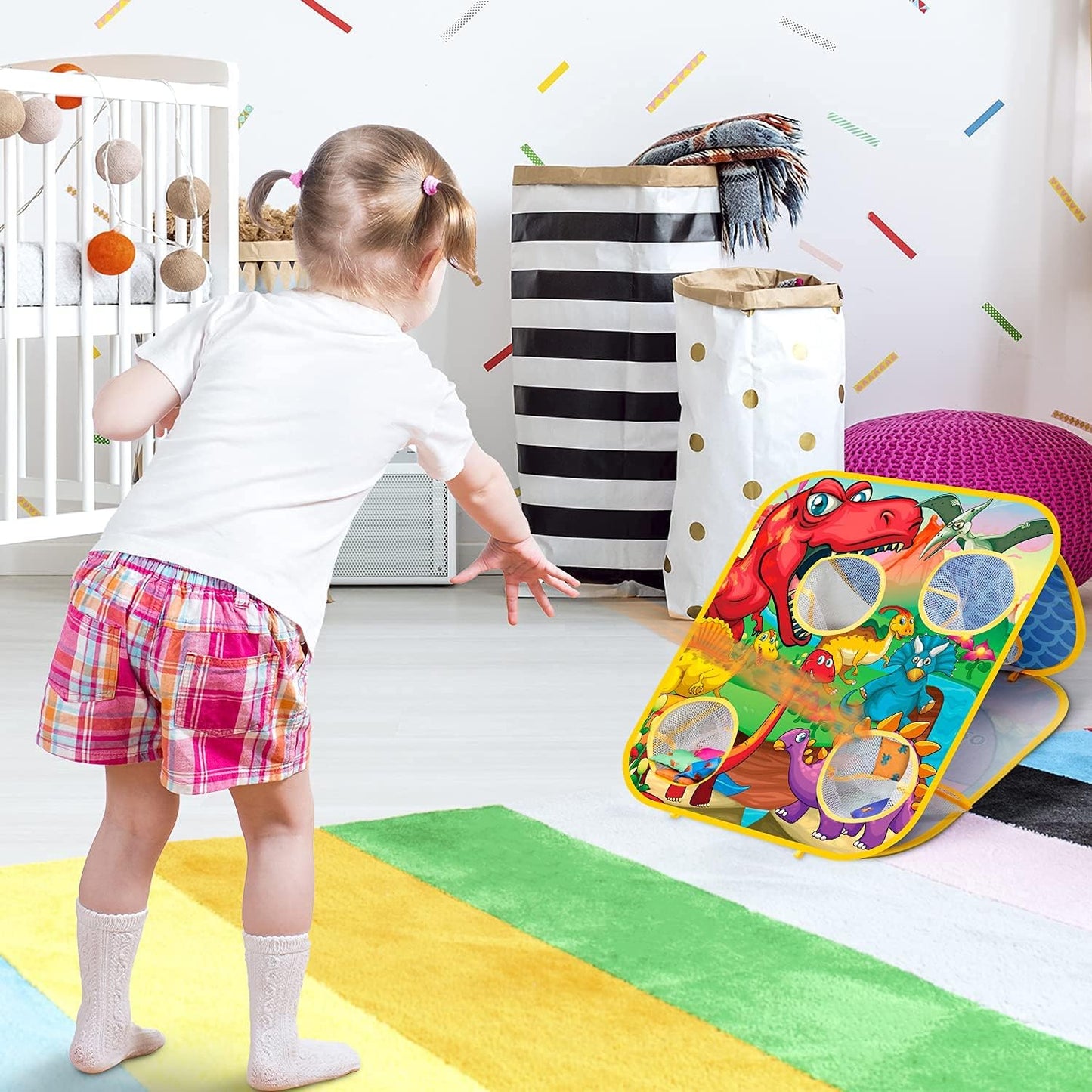 Bean Bag Toss Game for Kids - Cornhole Board Outdoor Toys for Toddlers -Party Activities Carnival Outside Yard Backyard Beach Lawn Games Toy for Kid Boys Girls Age 3 4 5 6 7 8 Year Old Birthday Gifts