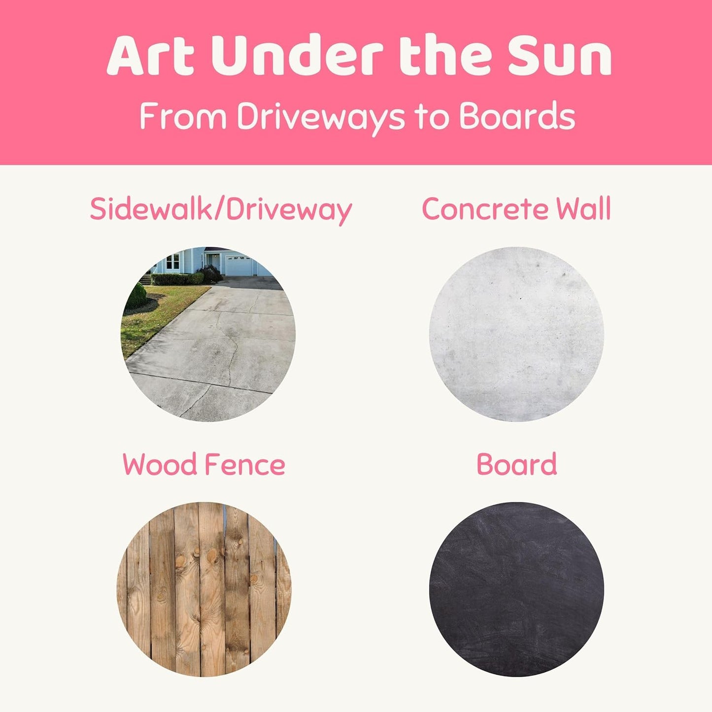 DIY Sidewalk Chalk Paint Set - Non-Toxic, Washable Powdered Chalk - Simply Mix in Water and Use a Paintbrush to Create Colorful Artwork on the Sidewalk or Chalkboard, For Kids Ages 5+