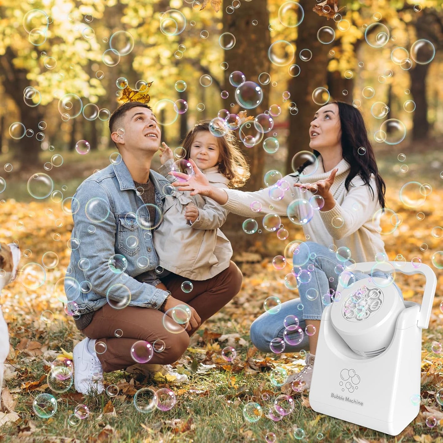 Bubble Machine for Kids Toddlers,Automatic Bubble Blower,Portable Adjustable Angle Bubble Maker,Bubbles Toy for 3 4 5 6 7 Year Old Boy Girl,Outdoor Party Birthday Easter Baskets Stuffers Gifts