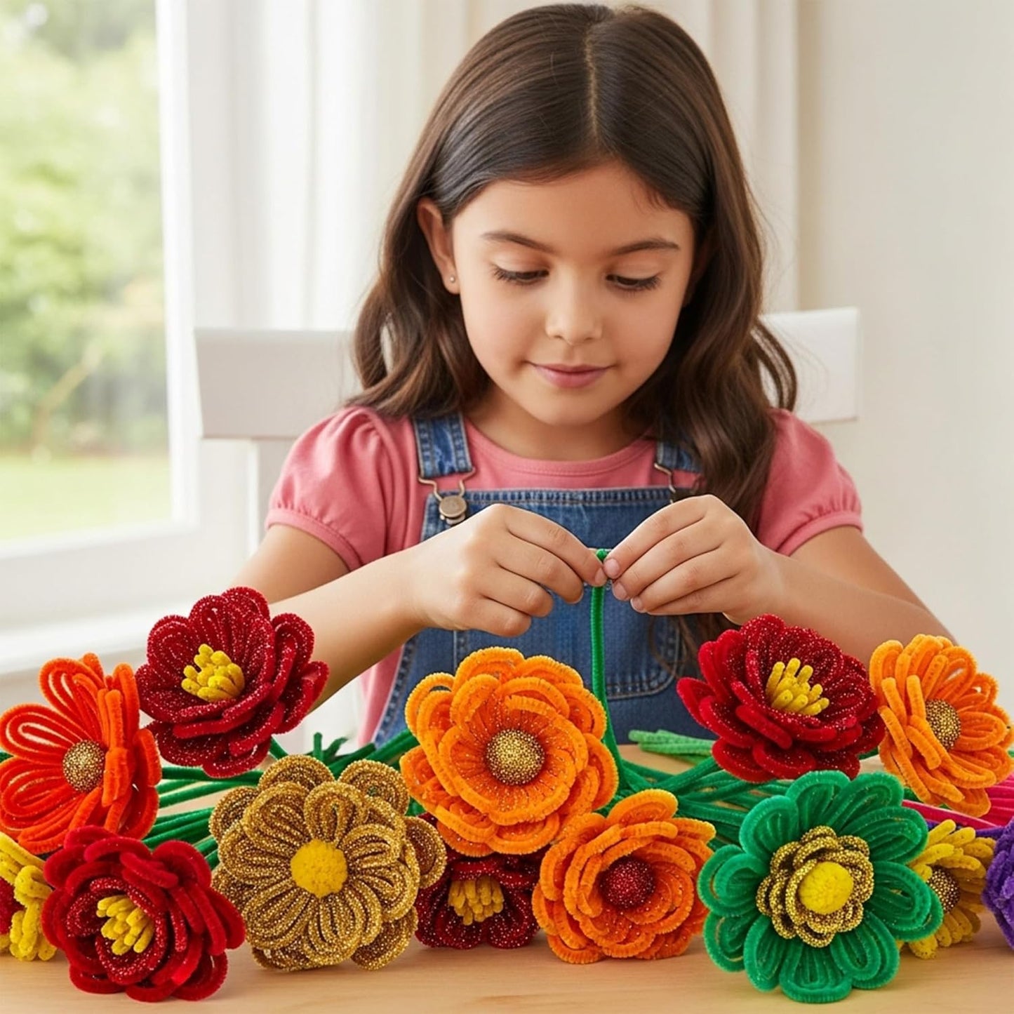 Caydo 500 Pieces Autumn Color Pipe Cleaners, Thanksgiving Day Orange Brown Chenille Stems, Pipe Cleaner Crafts for DIY Art and Craft Projects Creative Gift Party Decorations