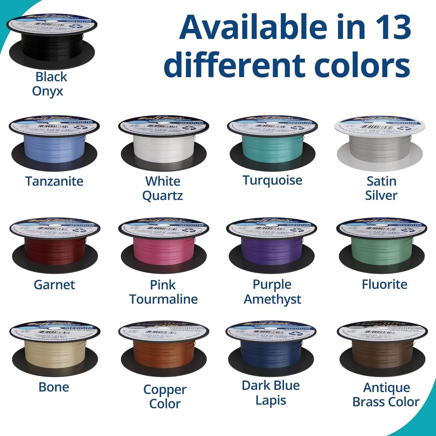 Soft Flex 49 Strand Beading Wire - Medium 0.19 Diameter - 100 Feet Nylon Design Wire