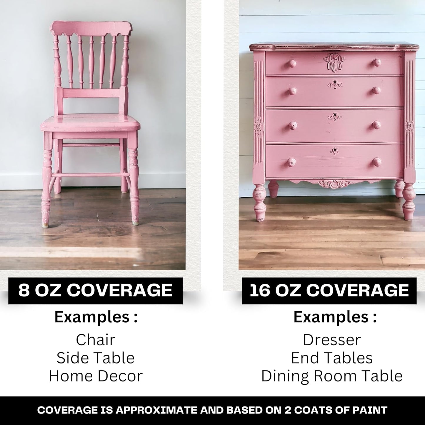 Daydream Apothecary Premium Chalk Style Paint for Furniture, Home Décor, Wood, DIY Interior Projects, Quick Dry, No Prep or Prime Needed, Matte Lite Pink - 8oz