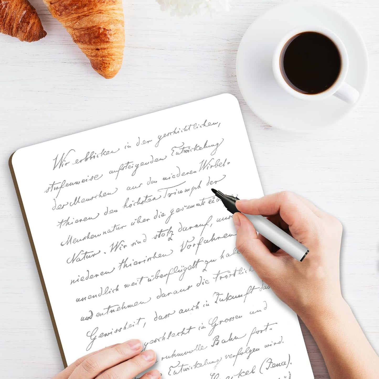 White Board Dry Erase Boards Classroom Pack Mini White Boards 9" x12” Double Sided Personal Whiteboards for Students Teachers School Supplies Lapboards (Set of 6 Boards & Erasers & Pens)