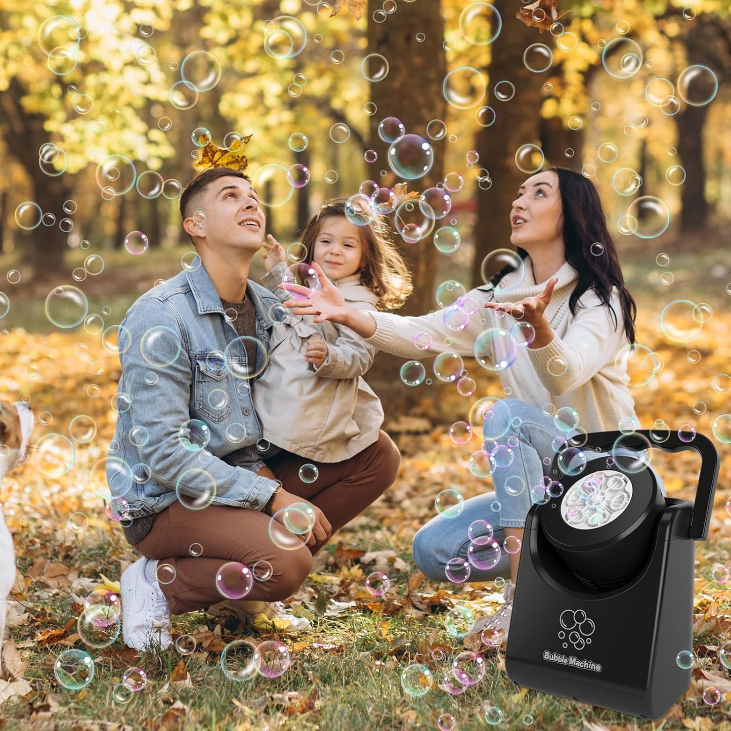 Bubble Machine for Kids Toddlers,Automatic Bubble Blower,Portable Adjustable Angle Bubble Maker,Bubbles Toy for 3 4 5 6 7 Year Old Boy Girl,Outdoor Party Birthday Easter Baskets Stuffers Gifts