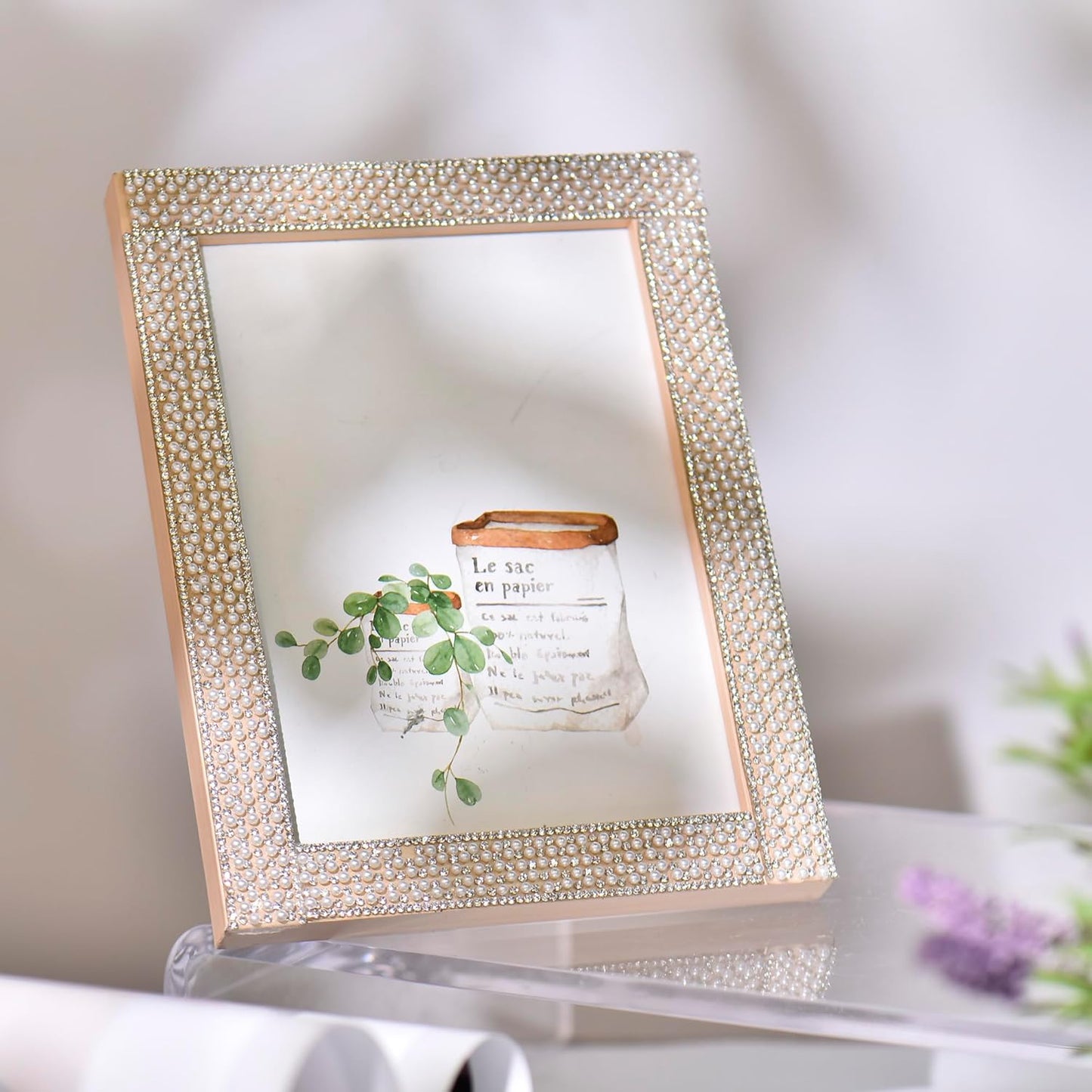 3 Rolls Bling Pearl Rhinestone Ribbon Crystal Strips, Self Adhesive Pearl Crystal Sticker Rhinestone Tape for DIY Car&Craft Wedding Christmas Decoration