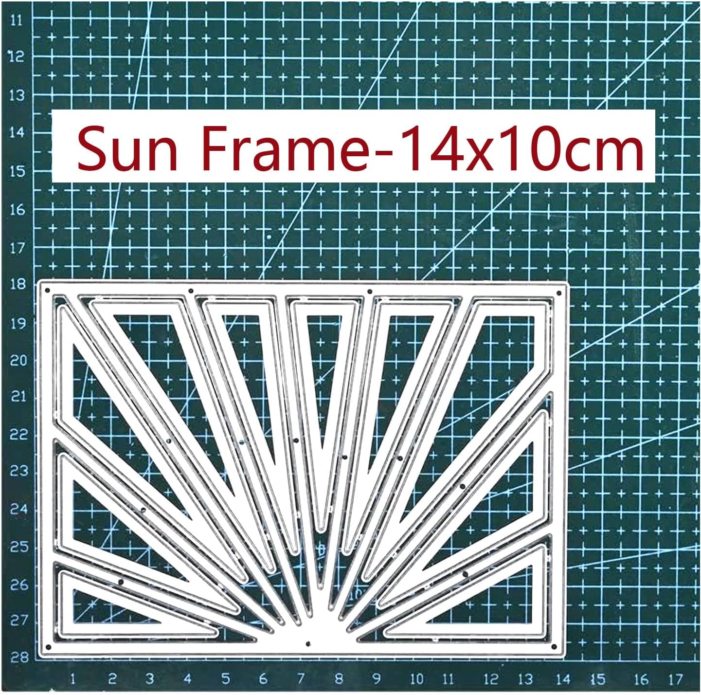 Mvchifay Cutting Dies for Card Making Metal Die-Cuts Scrapbooking Tool Hollow Frame DIY Craft Punch Template Embossing for Paper Album Decor (Sun Frame-14x10cm)