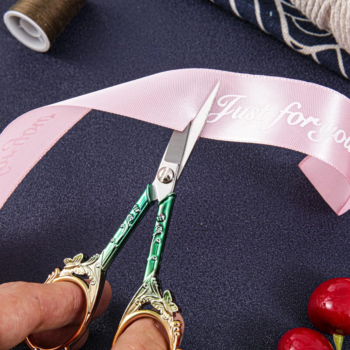Premium Small Craft Scissors with Beautiful Butterfly Decos - Comfortable Handles and Sharp Tips for Crochet, Embroidery, and Sewing - Includes Protective Cover