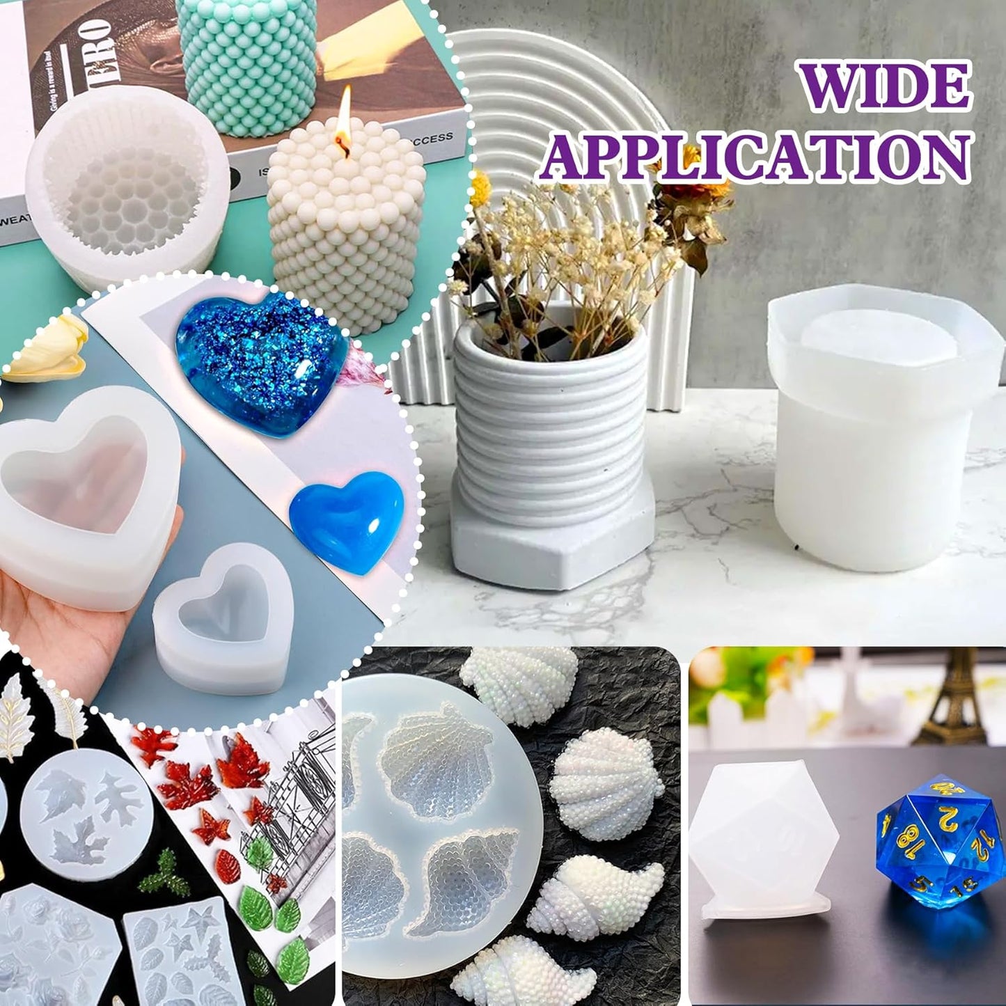 Silicone Mold Making Kit - 76oz Elastic Liquid Silicone Rubber for Making Silicone Mold, Casting - Fast Cured Translucent 18A Molding Silicone for DIY Resin Molds, Candle Molds, Soap Mold, Crafts