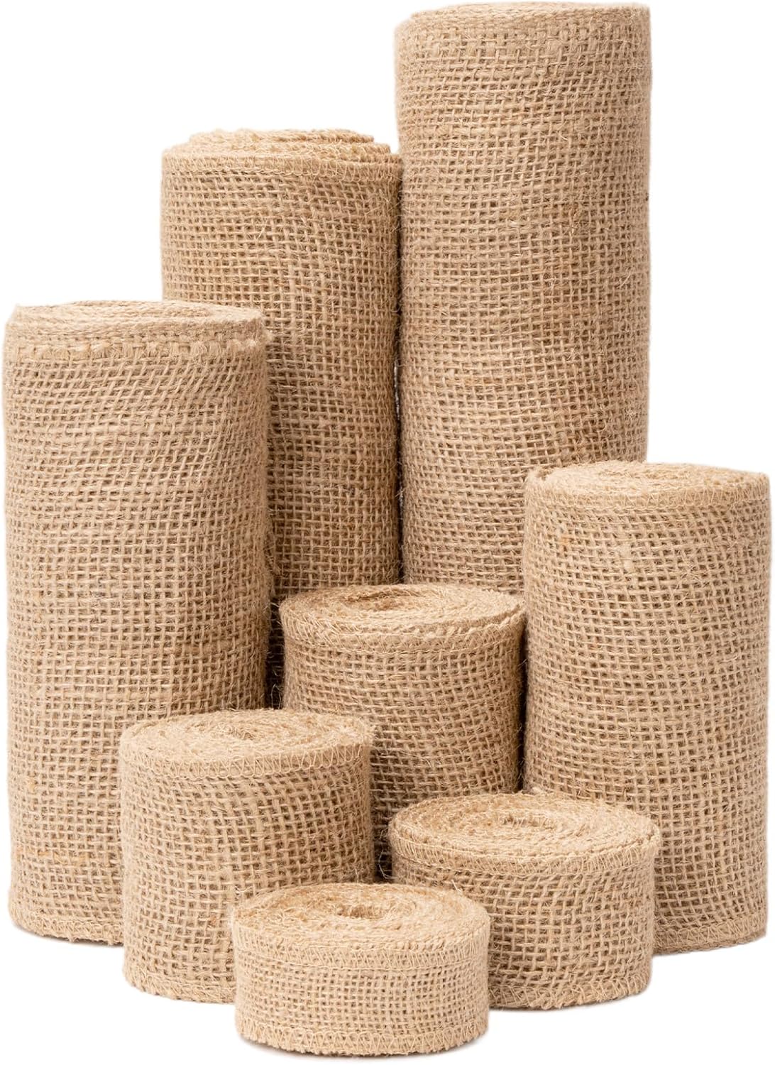 12 Inch Natural Burlap Fabric Roll - 10 Yards Jute Fabric Ribbon for DIY Gift Wrapping Craft Projects, Wedding & Christmas Home Decoration (30 cm, 12 in)