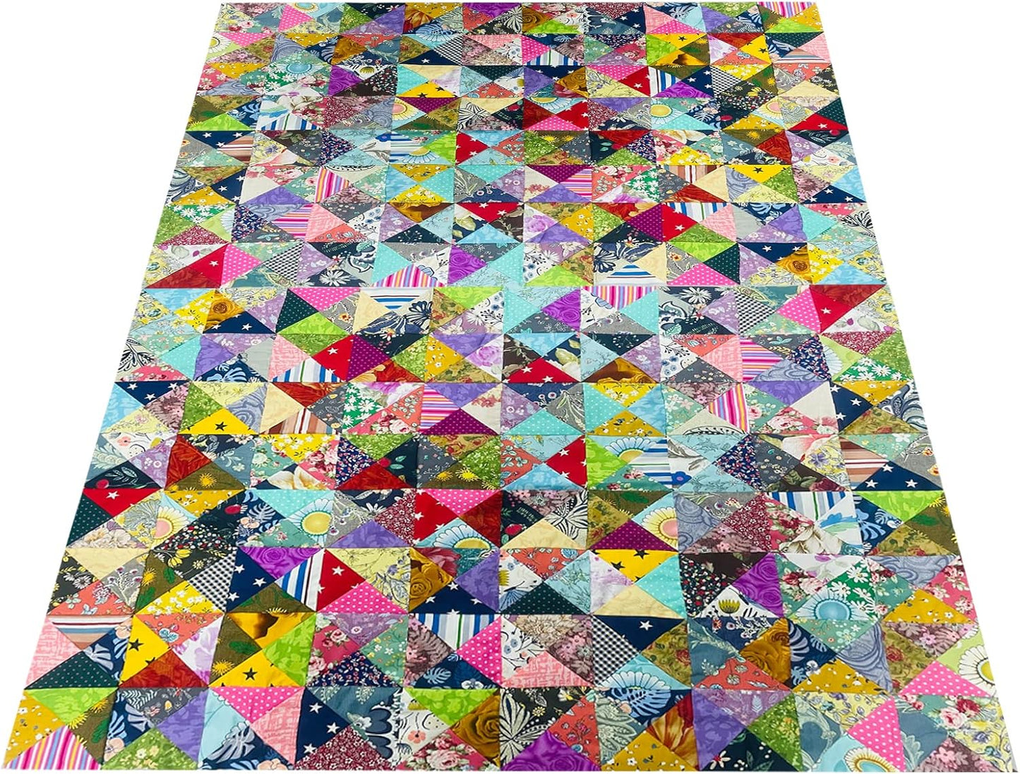 HANPATQUI 50PCS 5 x 5 inch Floral 100% Cotton Fat Quarters Fabric for Sewing and Quilting Bundles Precut Fabric Square for DIY Craft Patchwork