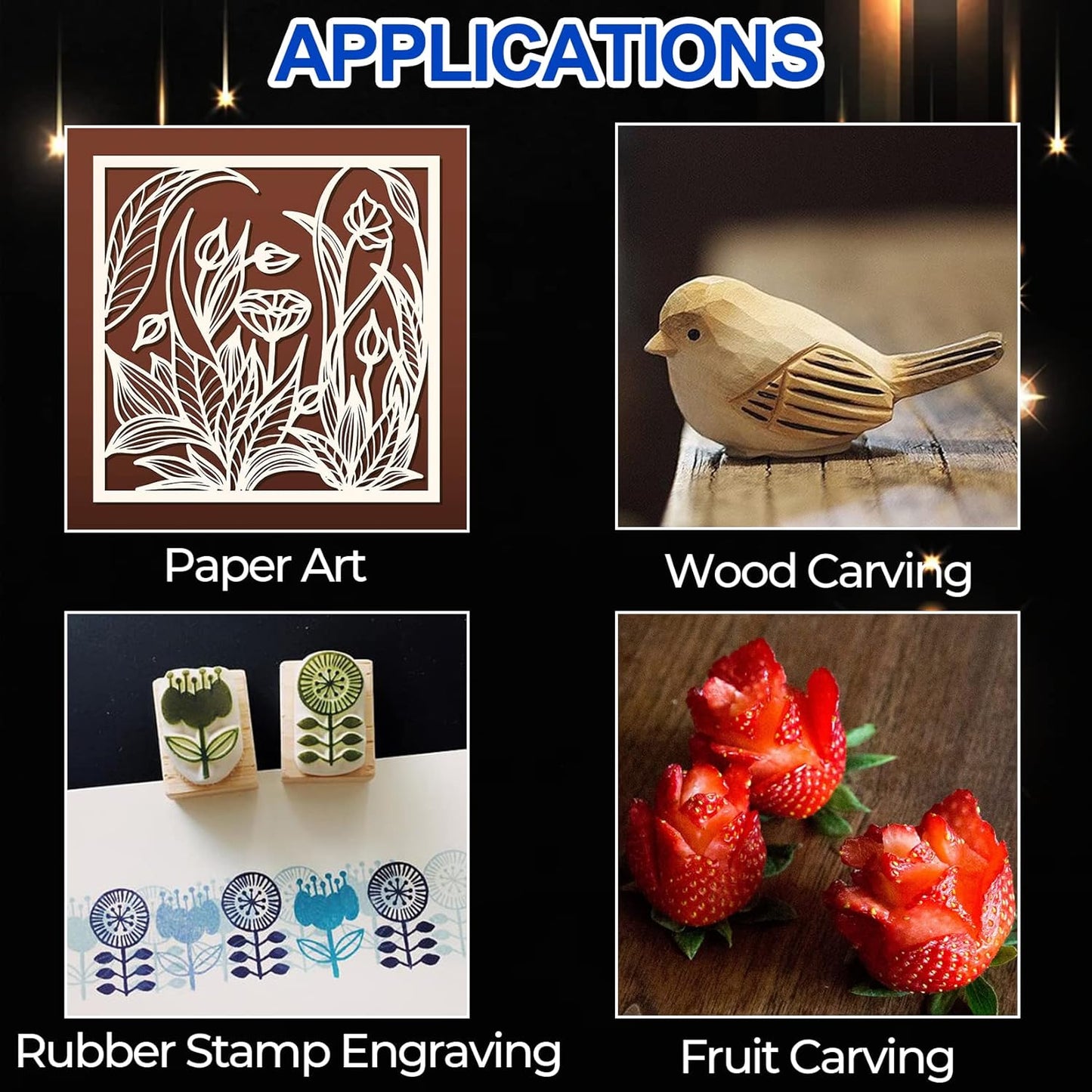 DIYSELF 150-Piece Hobby Craft Knife Blades, #17 Exacto Knife Blades, Hobby Knife Replacement Blade with Storage Case, Sharp Art Knives Blade Refills Perfect for Cutting(#17)