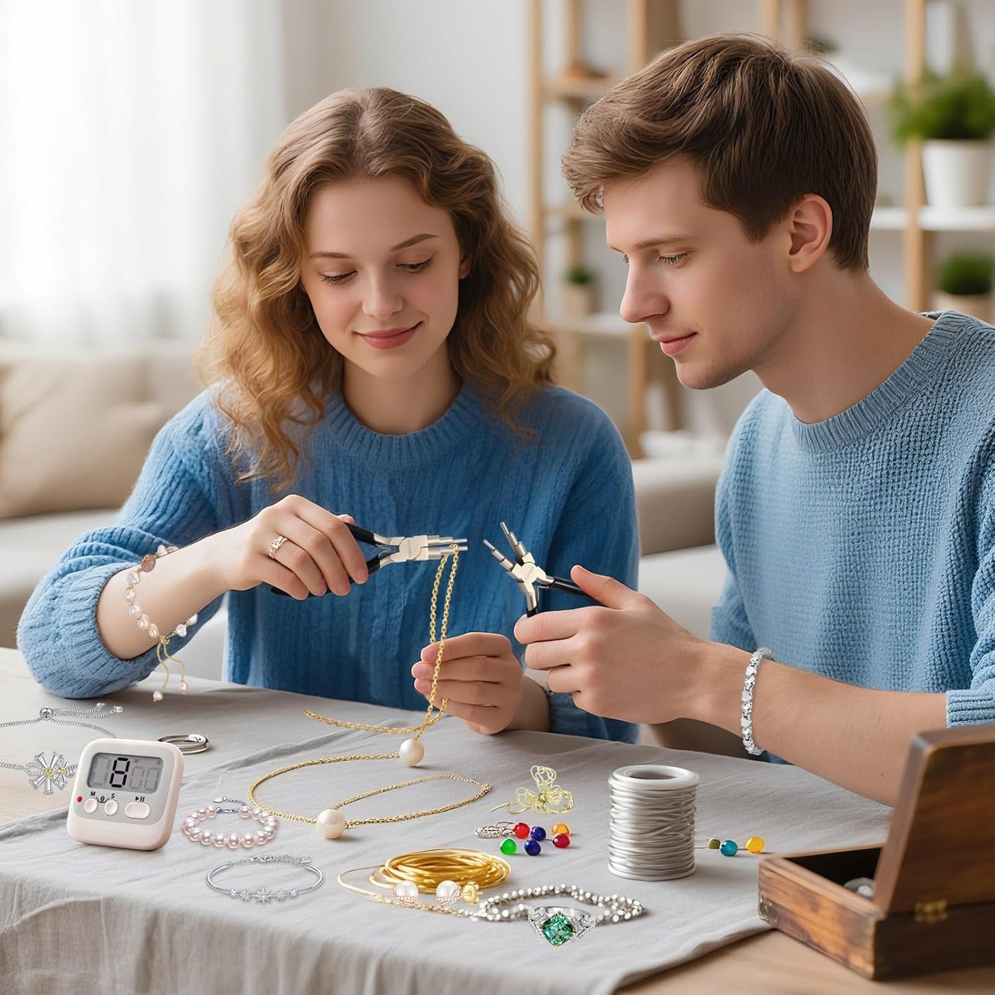 Jewelry Making Tool - High-Carbon Steel Bail Making Pliers with 2-9mm Adjustable Looper, Professional Wire Looping Tool for Earrings, Rings & Crafting (Multi-Functional Design) Jewelry Pliers