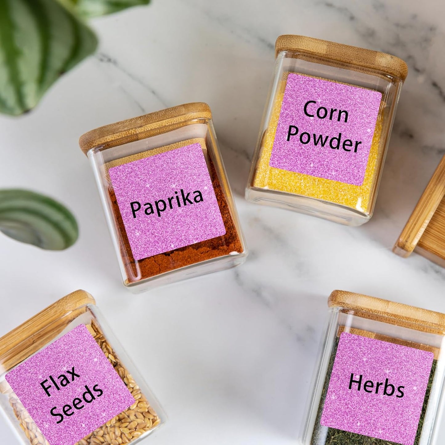 Square Thermal Labels Stickers 2" x 2", Holographic Thermal Stickers Labels, Waterproof Glitter Direct Thermal Printer Label for Small Business- Holographic Pink