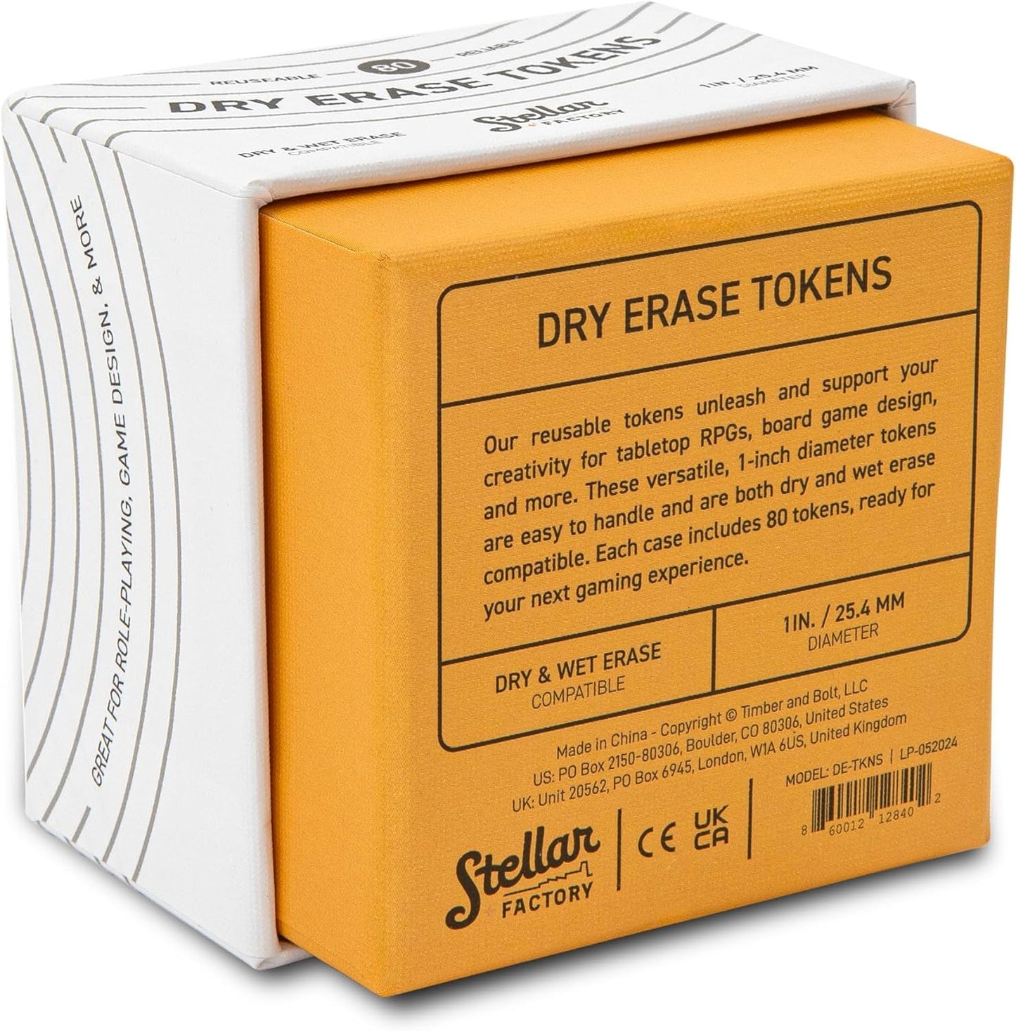 Stellar Factory: Dry Erase Tokens: Reusable for DIY, Game Design, and RPGs (80 PCS)