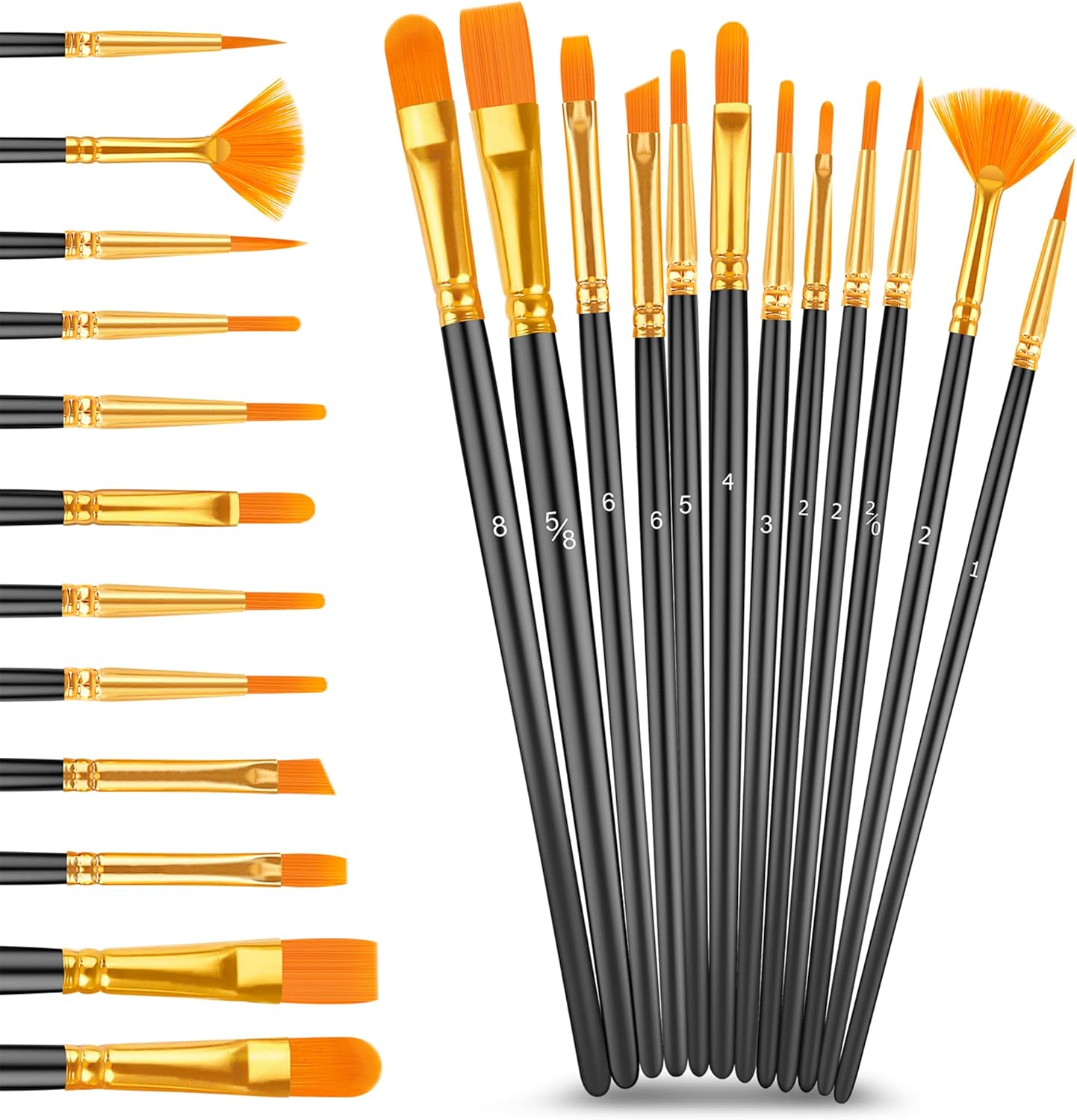 Caliart Acrylic Paint Set, 80 Colors (2oz/Bottle) with 12 Brushes, Art Craft Paints for Adults Artists Beginners Painters, Canvas Halloween Pumpkin Ceramic Wood Fabric Rock Painting Supplies Kit