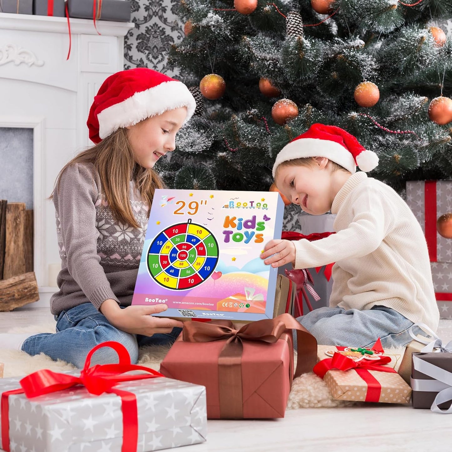 BooTaa 29" Large Dart Board for Kids, Kids Dart Board with Sticky Balls, Boys Toys, Indoor/Sport Outdoor Fun Party Play Game Toys, Birthday Gifts for 3 4 5 6 7 8 9 10 11 12 Year Old Boys Girls