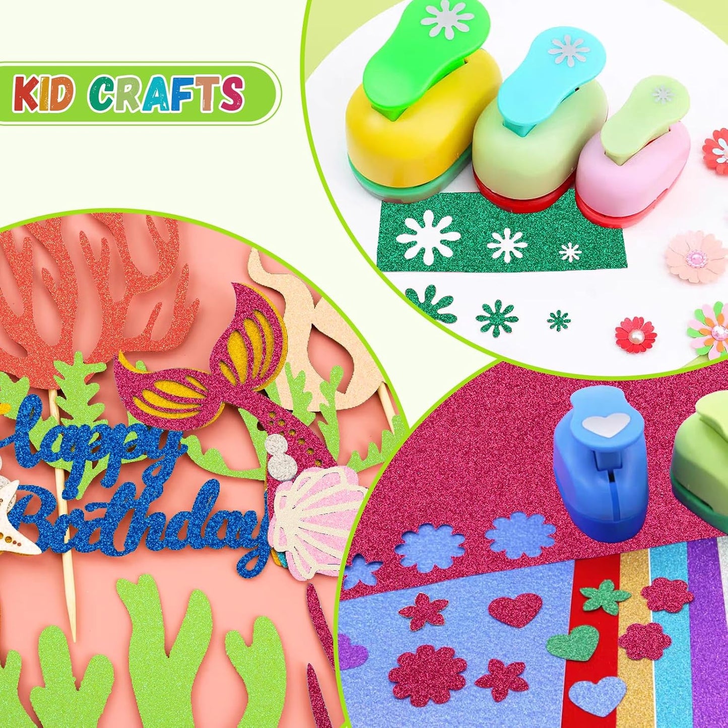 20 Pack Glitter EVA Foam Sheets Craft 8 x 12 inch, 20 Colors Sparkles Foam Paper for Art Crafts Projects, Classrooms Scrapbook Gift DIY Cutters Card Party Decoration (Multicolor 01)