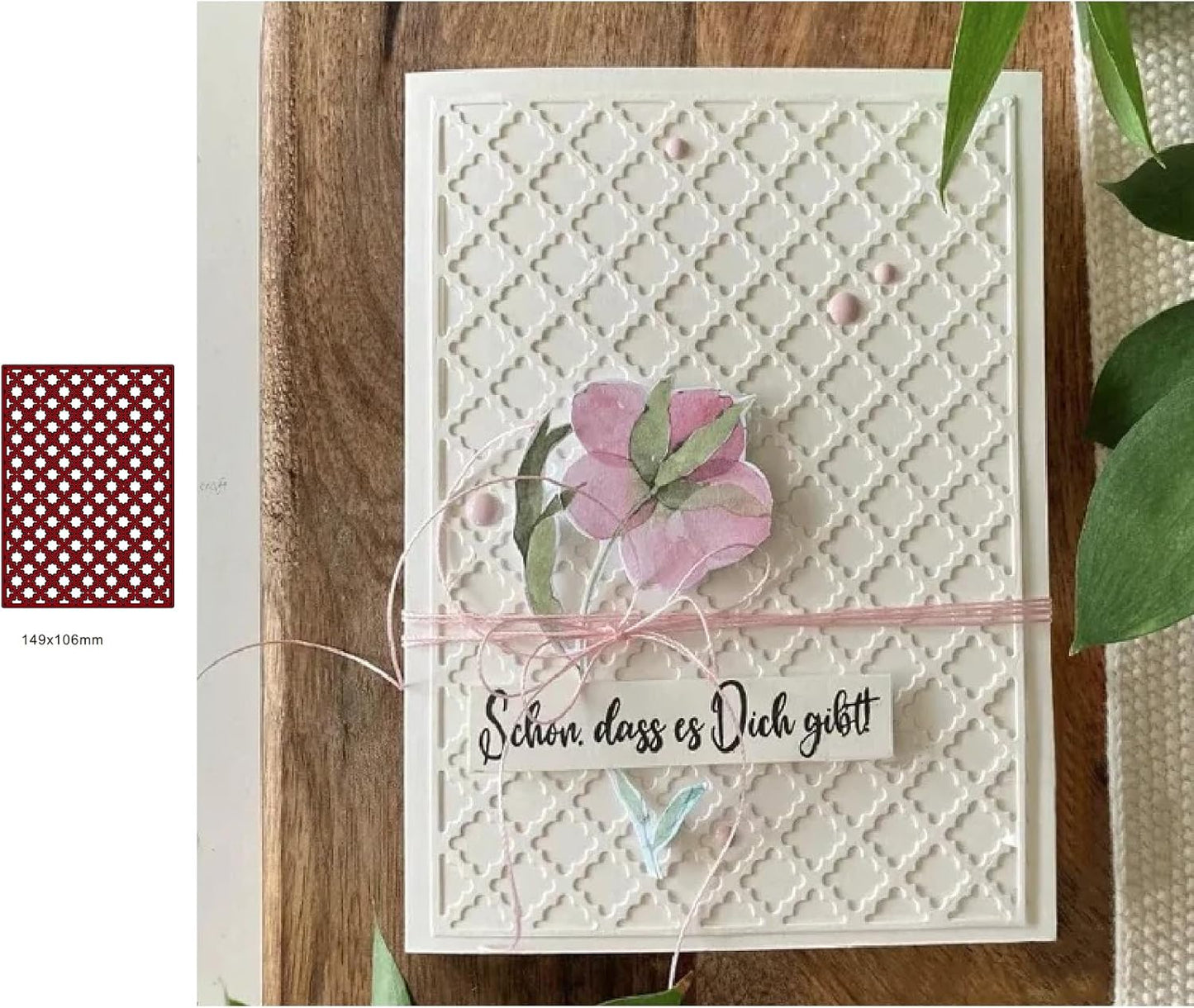 Lapoo 3D Backgrounds Frame Metal Cutting Die for Scrapbooking, New Cutting Dies DIY Album Card Making Decor Paper Craft Metal Die Cuts Party Wedding Decorations (Diamond Box B 5.8 x 4.1 in)