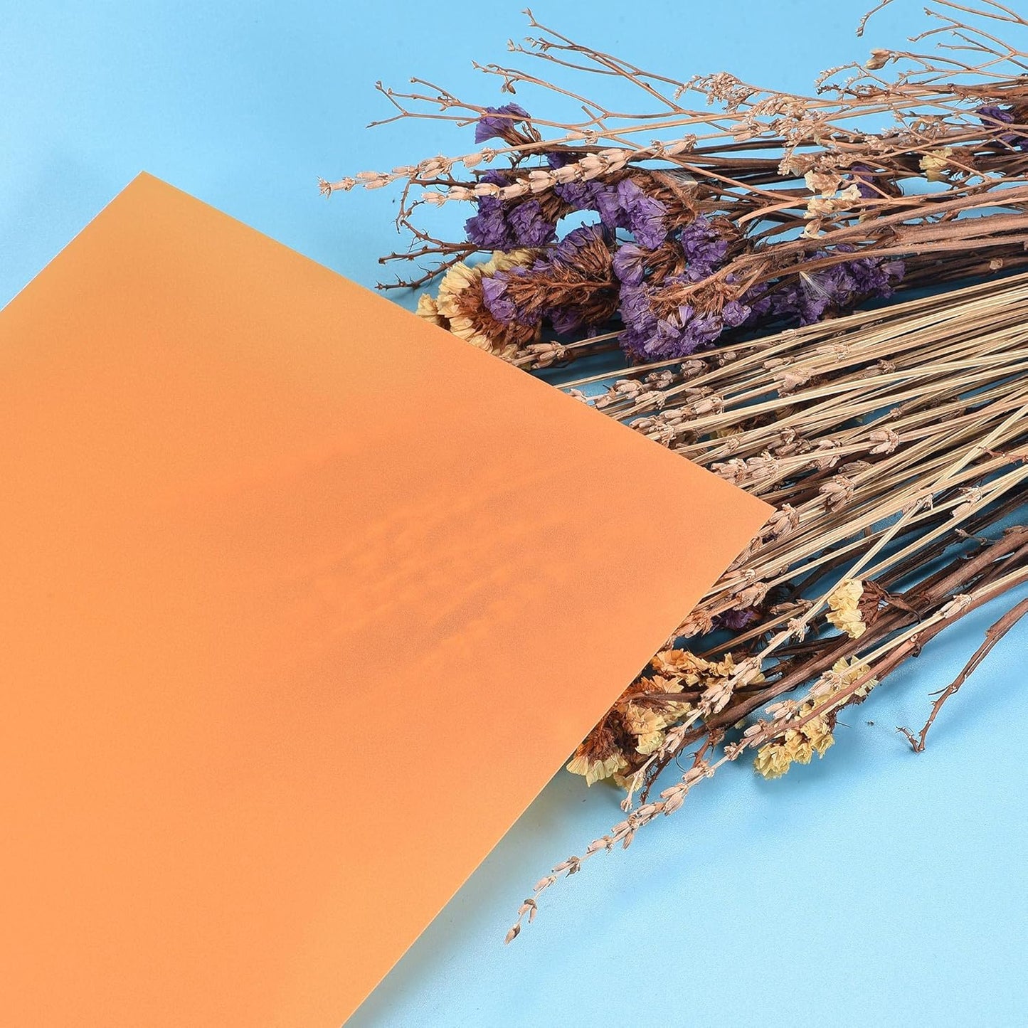 uxcell 4Pcs A4 Gel Light Lighting Filter Overlay Transparent Color Correction Plastic Vinyl PVC Sheets Photography Television Matte Orange,0.5mm