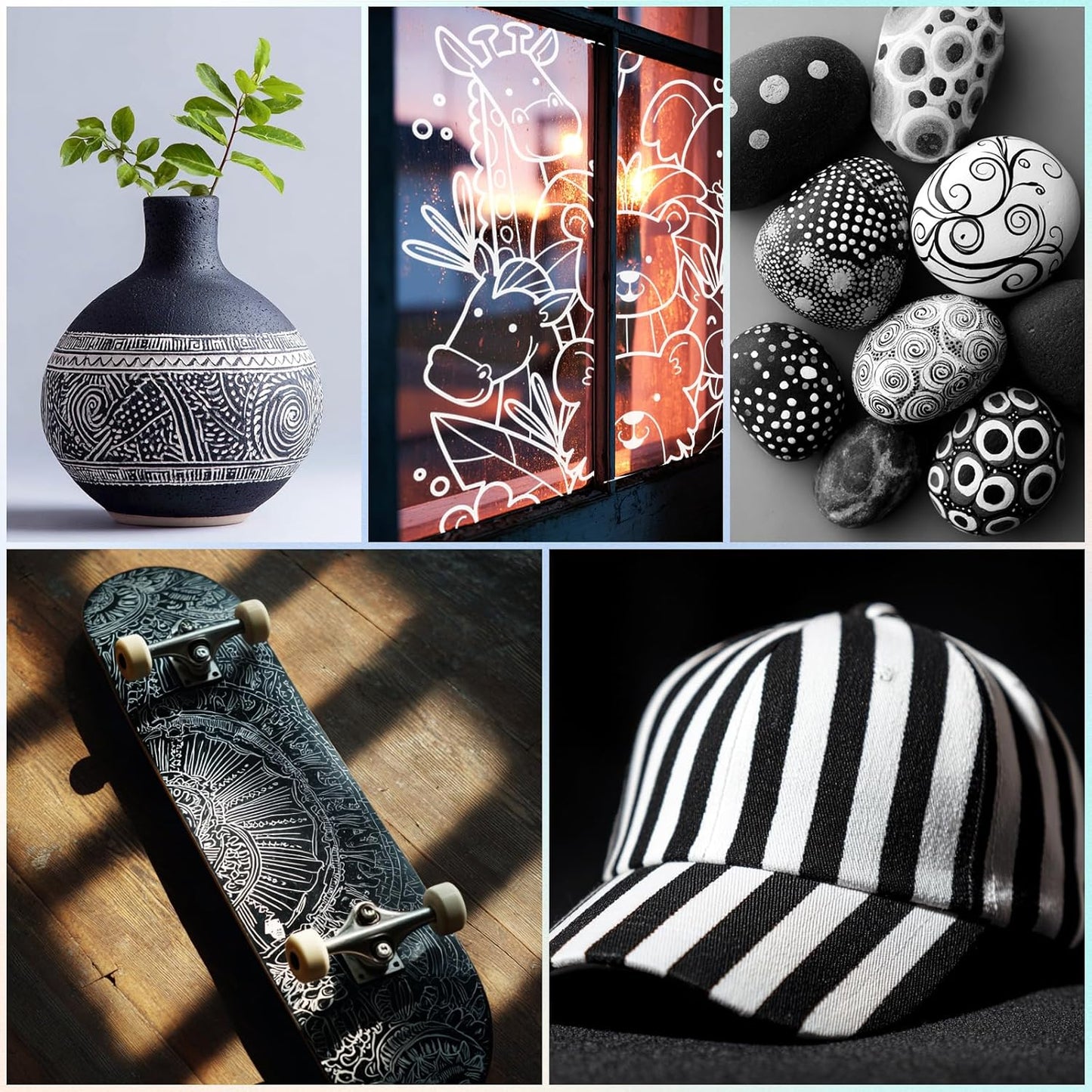 FansArriche Acrylic Paint Markers, 15mm Jumbo Felt Tip, 3 White Waterproof and Permanent Paint Pens for Tagging, Signs, Calligraphy, and Outdoor Paintings