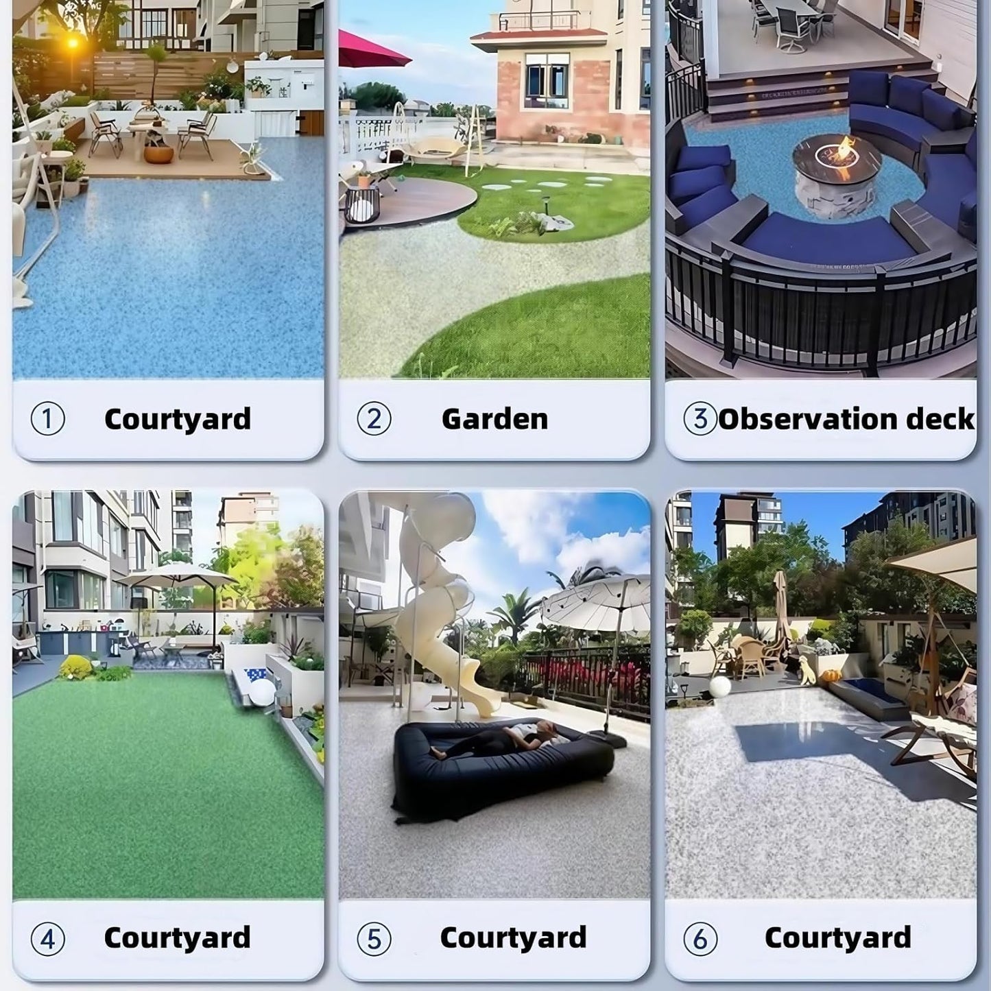 Epoxy Colored Sand Floor Paint, Epoxy Floor Paint High Gloss Marble Effect Coating for Indoor and Outdoor, Wear-resistant and non-slip Self-leveling Coating Light Gray 35OZ(1KG)