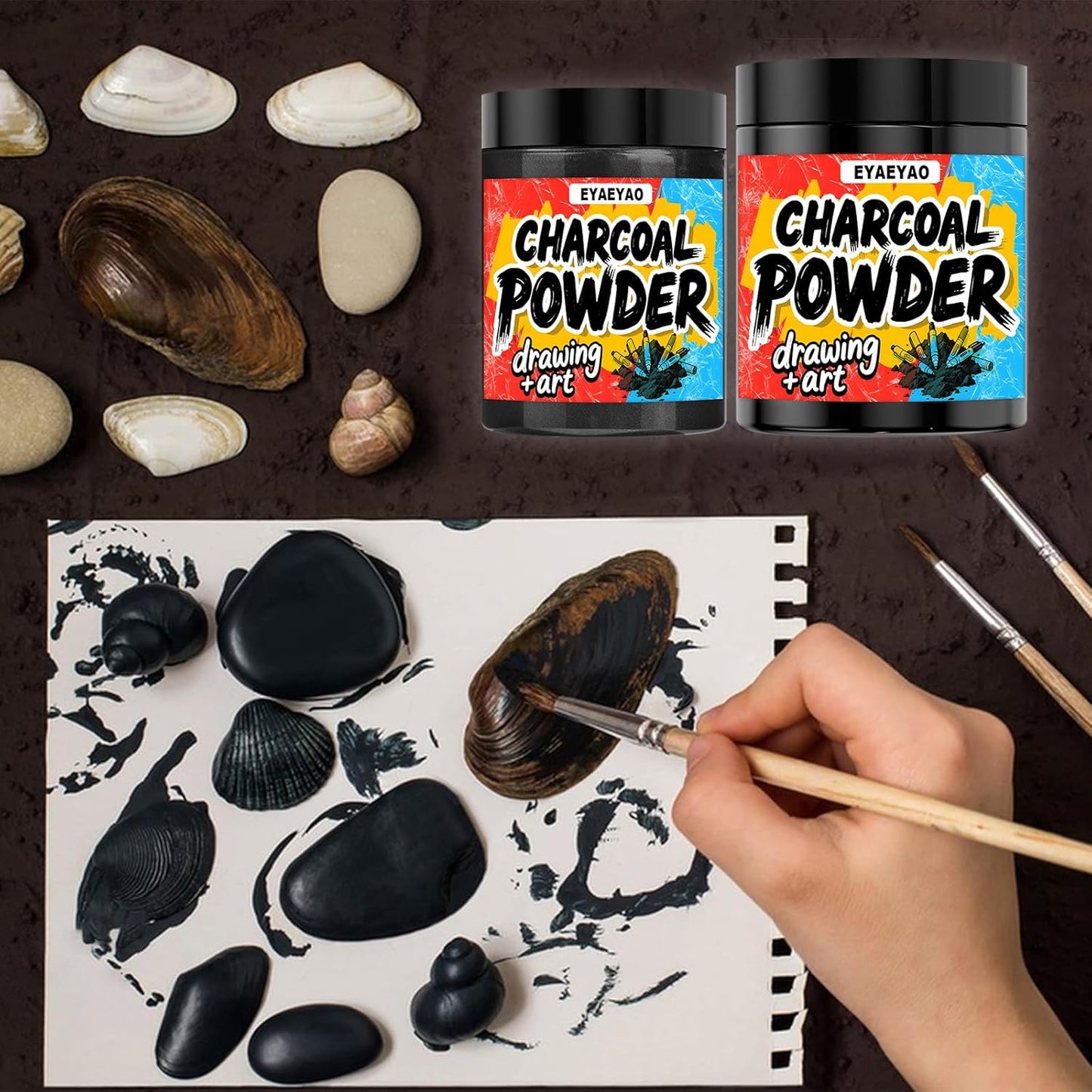 Charcoal Powder for Drawing - Premium Fine Art Charcoal for Sketching, Shading & Blending - Artist Grade for Pencils, Canvas, Paper - Beginners & Professionals (4 Ounces)