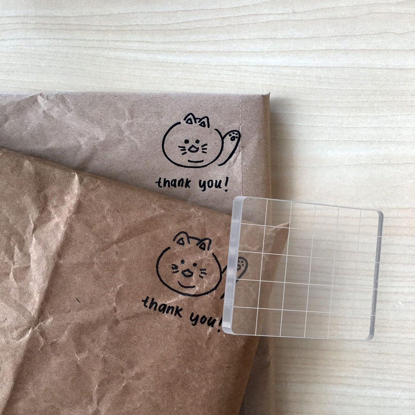 6 Pieces Stamp Block Clear Acrylic Stamping Blocks Tools Set with Grid Lines for DIY Crafts Scrapbooking Card Making Ornaments Stamping Projects