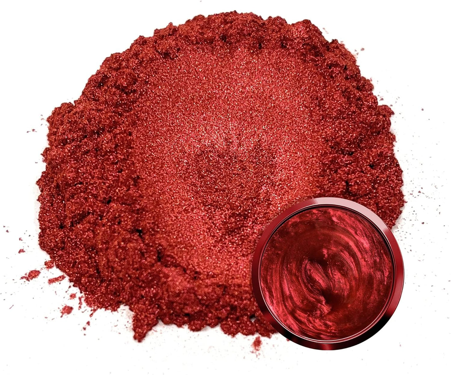 Eye Candy Pigments Premium True Red Mica Powder - Akai Tsuki Red (50gr) - for Epoxy, Resin, Soap, Paint, Woodworking, Acrylic Pouring, Bath Bombs, Fishing Lures - DIY Arts and Crafts Additive