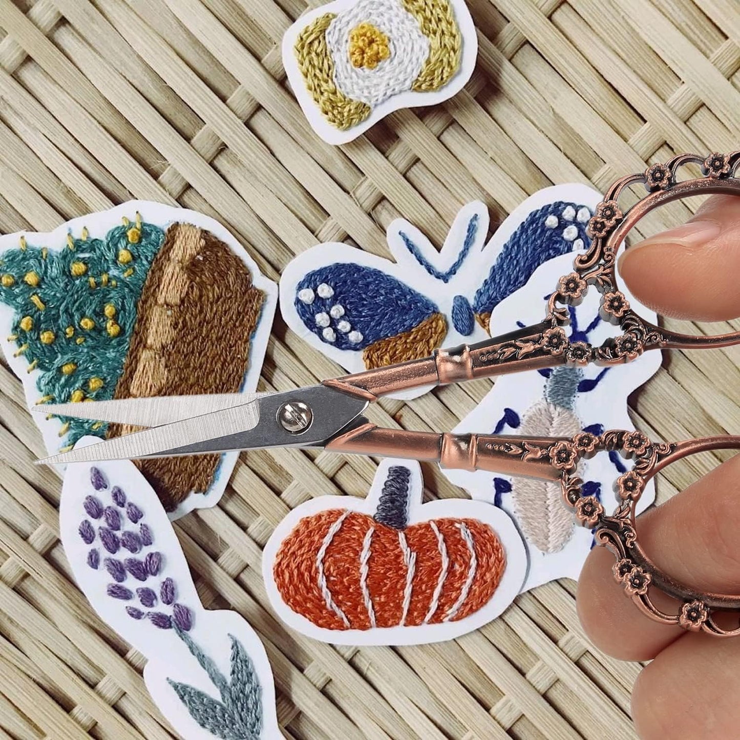 BIHRTC 4.5inch Embroidery Scissors Small Multipurpose Scissor with Leather Case Sharp Tip Stainless Steel Scissors Shear for Office Home Sewing Supplies Cross Stitch Needlework DIY