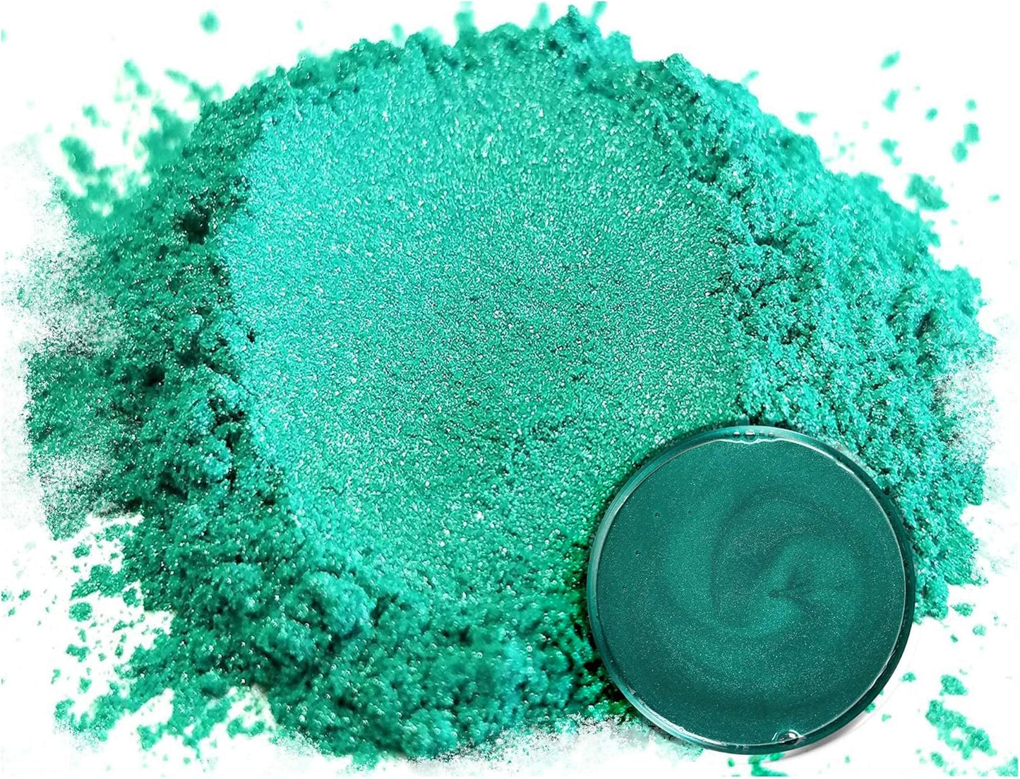 Eye Candy Pigments Premium Green Mica Powder - Peace Lilly (50gr) - for Epoxy, Resin, Soap, Paint, Woodworking, Acrylic Pouring, Bath Bombs, Fishing Lures - DIY Arts and Crafts Additive